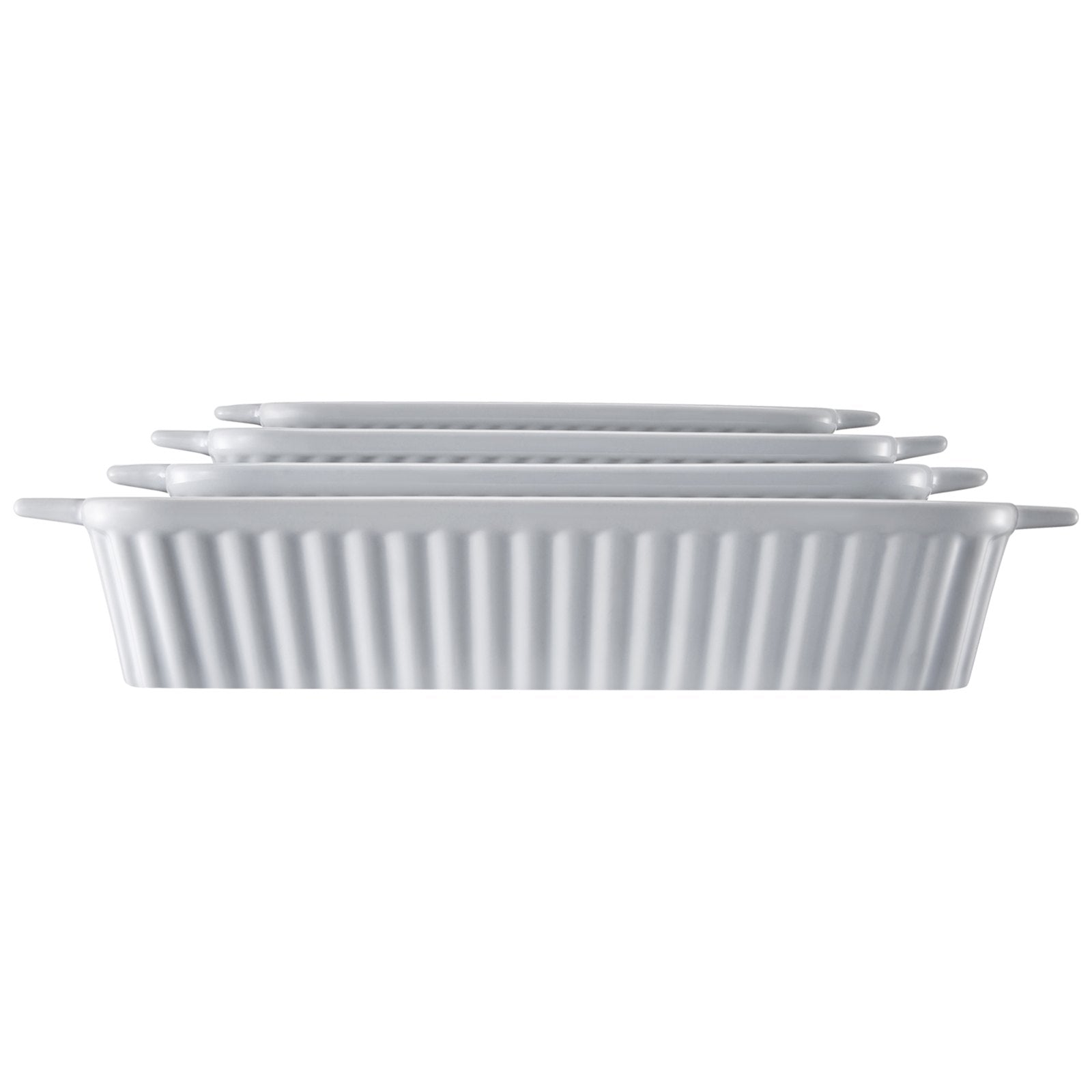 Elegant 4-Piece Ceramic Bakeware Set, 9"x13" Casserole Dishes with Handles, Oven Safe Lasagna Pans for Cooking, Perfect Gift for Holidays