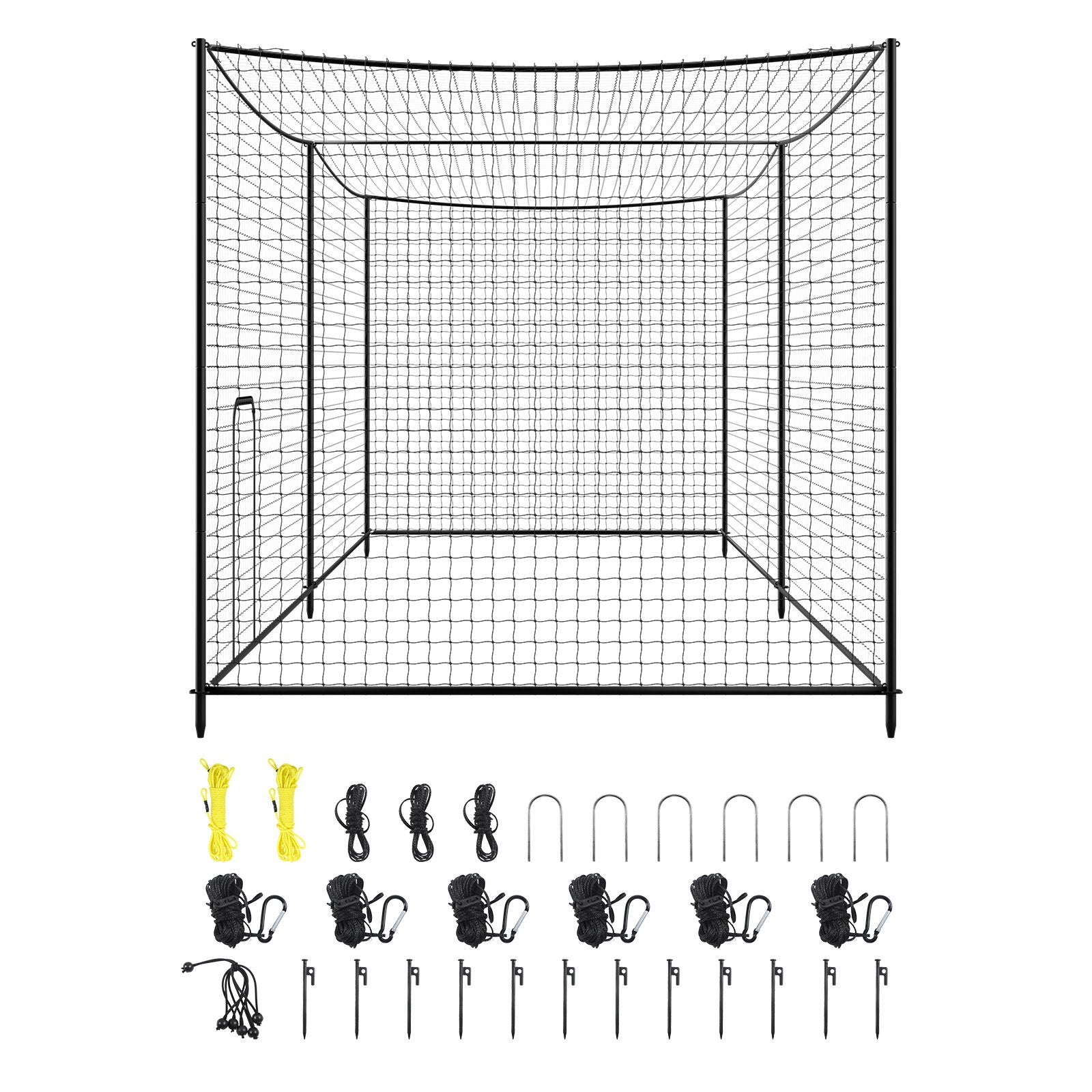 Freestanding Portable Baseball Batting Cage - 35x10.5x10.2 FT with Durable 45-Ply HDPE Netting for Indoor & Outdoor Training, Easy Setup
