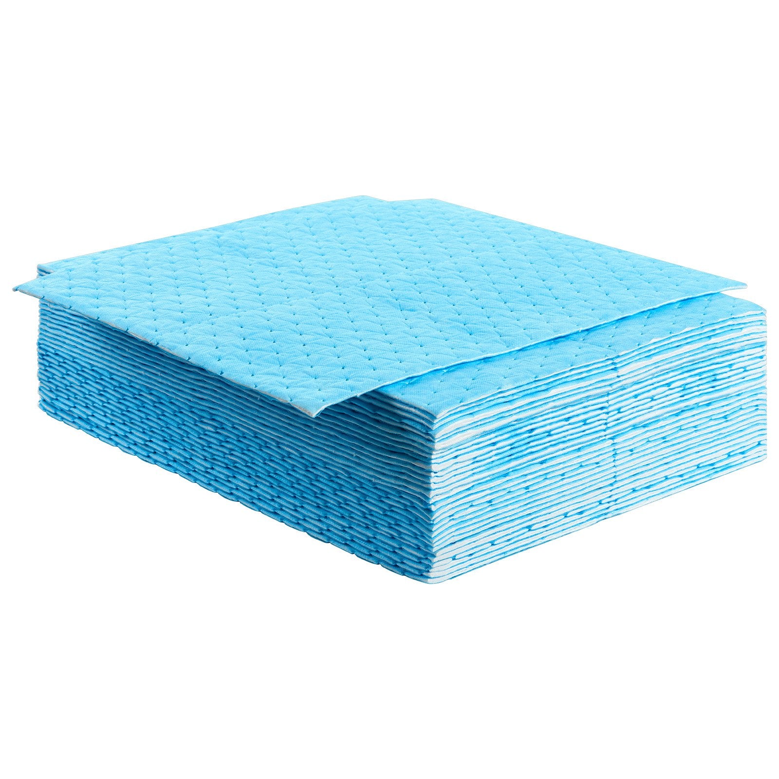 High-Capacity Spill Absorbent Pads, 6 Gal, 15"x19" Polypropylene Water Absorbing Mat, Dispenser Box, 30 Pack, Reusable, Strong Absorption