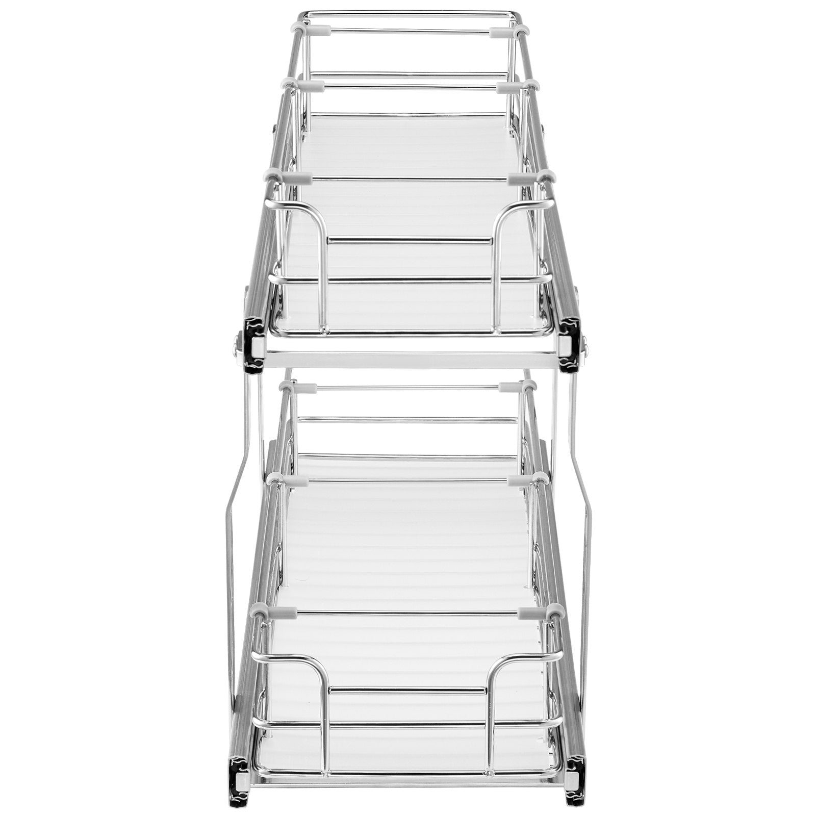 Premium 8.5"x21"x15" Heavy Duty Pull Out Cabinet Organizer with Steel Roll Out Drawers, Sliding Storage for Under Sink, Easy Install, Space-Saving 双层储物架