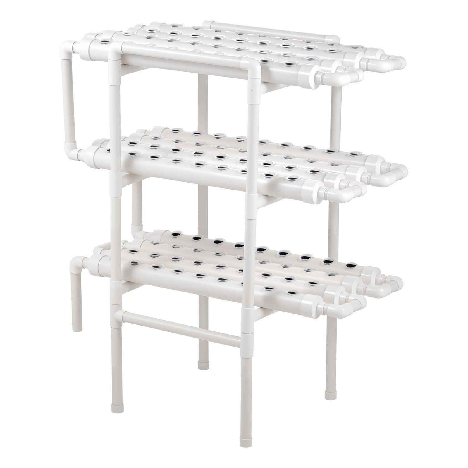 Advanced Hydroponic Garden Kit: 3-Tier System with 108 Sites, Timed Irrigation, UV-Blocking UPVC Pipes for Indoor Vegetables and Herbs