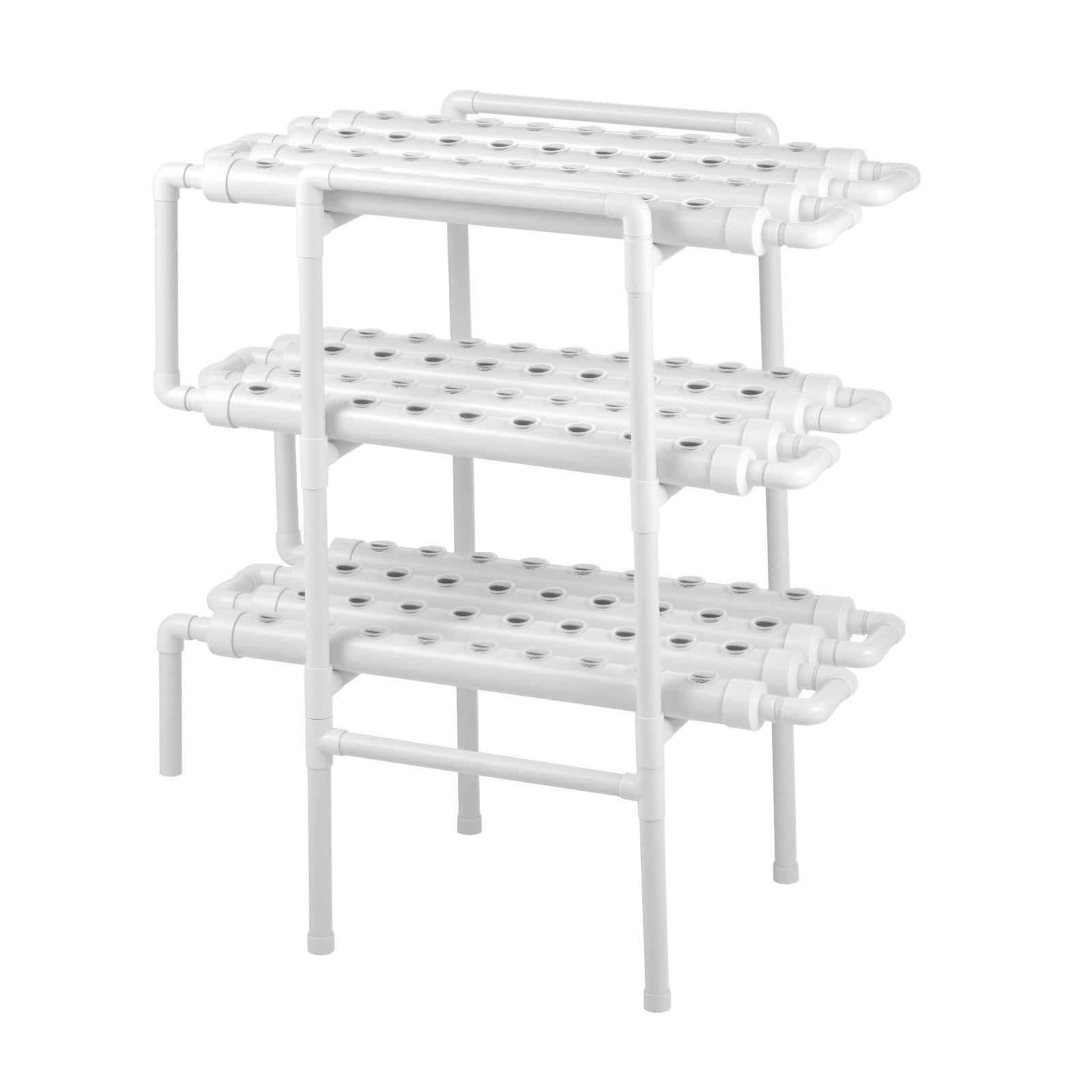 3-Tier Hydroponic Growing System Kit with 108 Sites, Timed Irrigation, Thickened UPVC Pipes for Indoor Home Garden Vegetables and Herbs