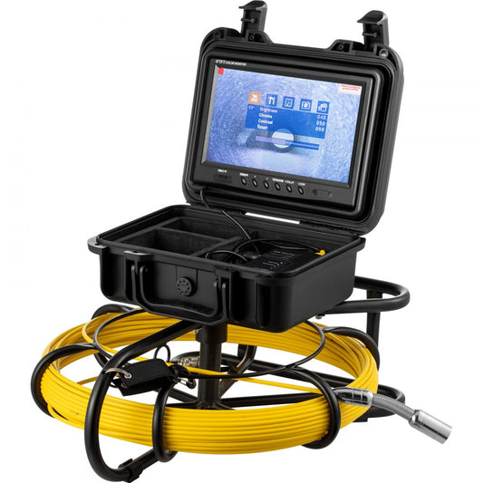 Advanced 150ft Pipeline Inspection System with 9-Inch LCD and IP68 Waterproof Camera for Sewer and Pipe Exploration