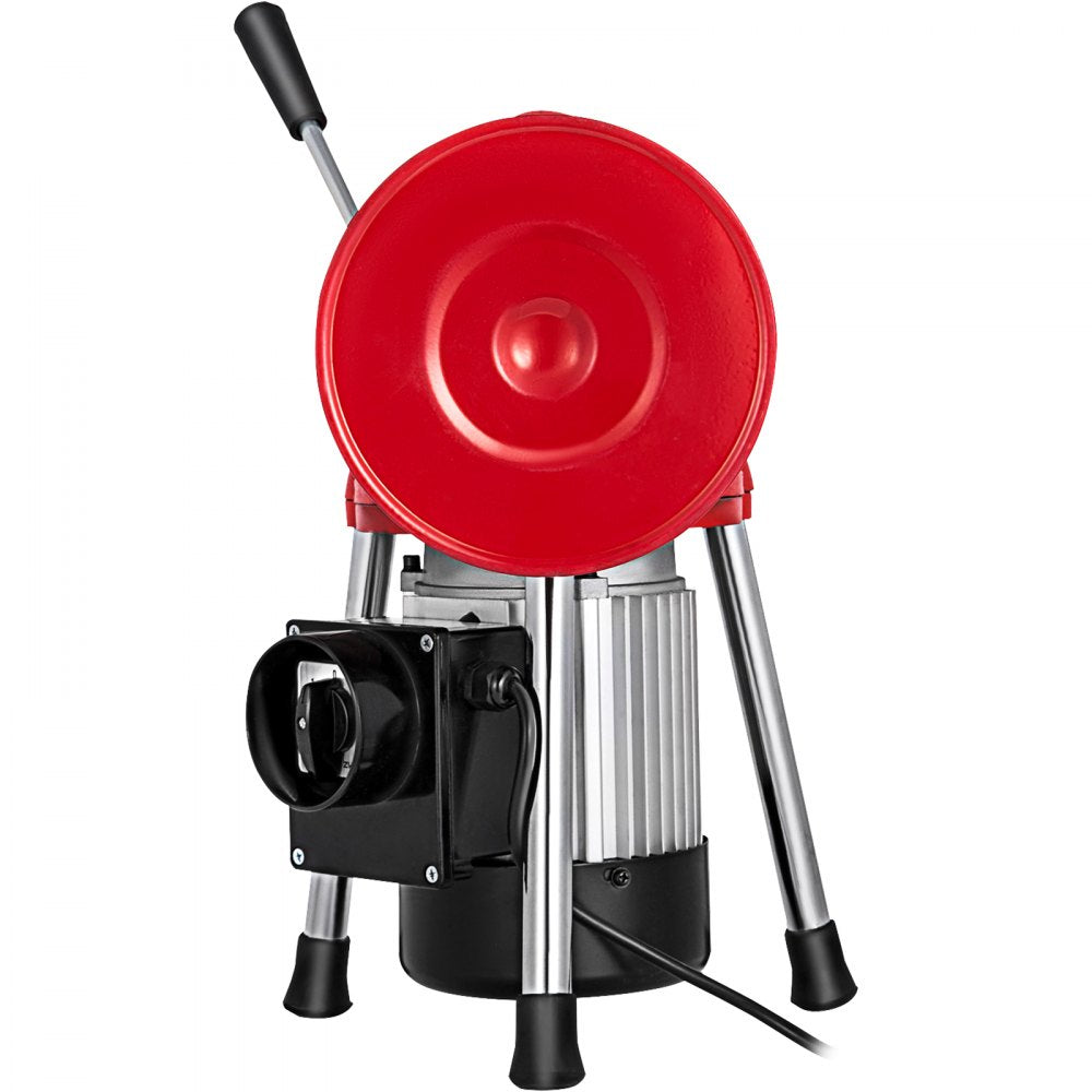 VEVOR Drain Cleaner Machine, 250W 2 Cables, Electric Drain Auger for 3/4\" to 4\" Pipes, Power Spin with Autofeed Function & 6 Cutters, Sewer Snake for Toilet, Sewer, Bathroom, Sink and Shower