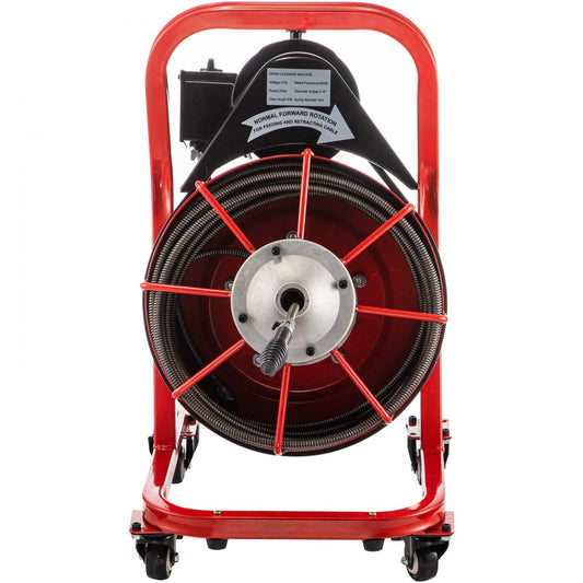 VEVOR Electric Drain Auger, 75\' x 3/8\", 250W Drain Cleaner Machine Fit 2\'\'- 4\'\' Pipes, Hair Catcher for Kitchen Sink, Bathroom Tub, Toilet Clogged, Drains Dredge, Foliose Sewers