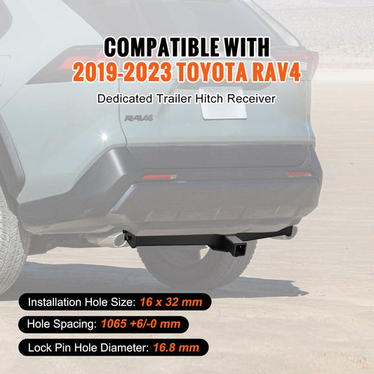 Durable Class 3 Hitch for 2019-2023 Toyota RAV4 - 2-Inch Receiver, 6000 lbs Capacity, Fits Ball Mount, Cargo Carrier & More