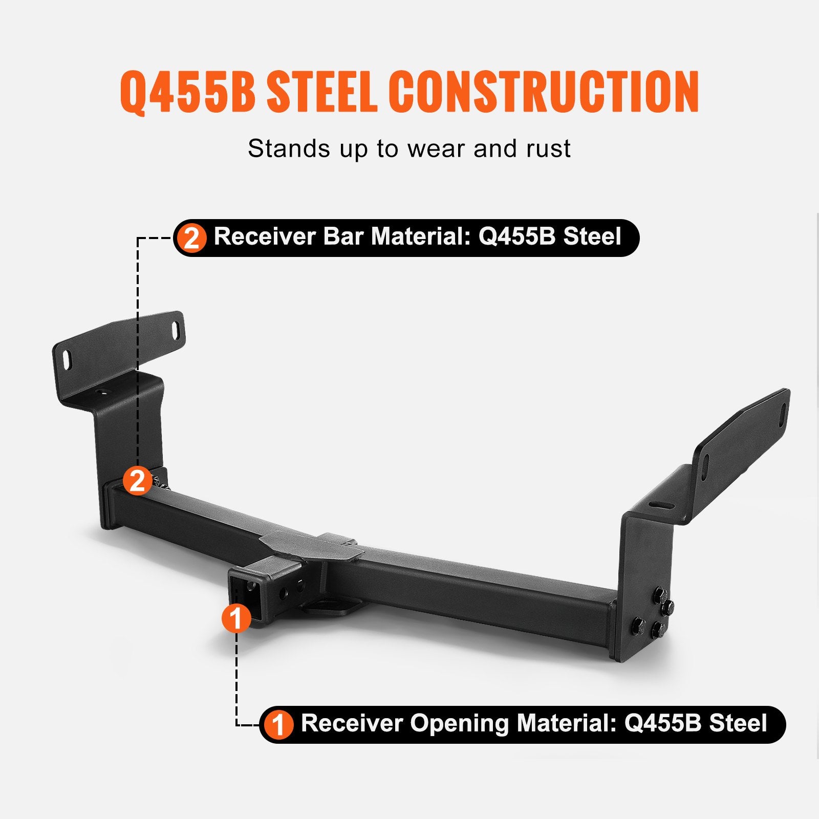 Durable Class 3 Hitch for 2019-2023 Toyota RAV4 - 2-Inch Receiver, 6000 lbs Capacity, Fits Ball Mount, Cargo Carrier & More