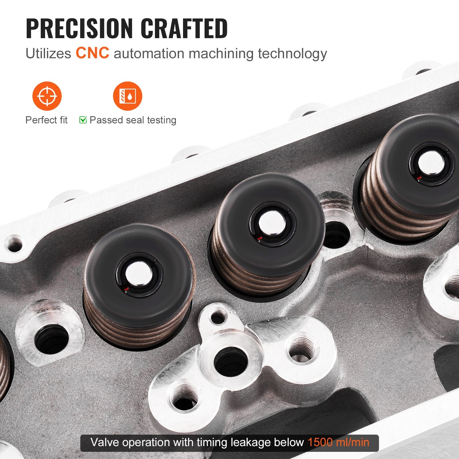 High-Performance Aluminum Cylinder Head Assembly for SBC Engines: 327/350/383, Corvette, Camaro, Z06 - Enhanced Fuel Efficiency & Precision