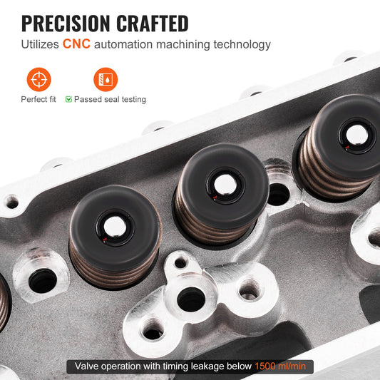 High-Performance Aluminum Cylinder Head Assembly for SBC Engines: 327/350/383, Corvette, Camaro, Z06 - Enhanced Fuel Efficiency & Precision