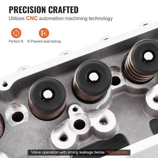 High-Performance Aluminum Cylinder Head Assembly for SBC Engines: 327/350/383, Corvette, Camaro, Z06 - Enhanced Fuel Efficiency & Precision