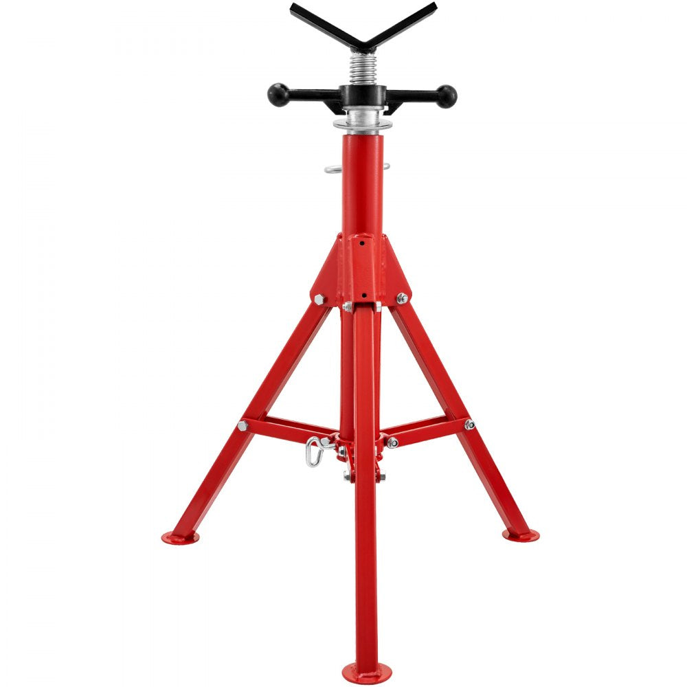 VEVOR V Head Pipe Stand 1/8\"-12\" Capacity,Adjustable Height 28\"-52?,Pipe Jack Stands 2500 lb. Load Capacity,Portable Folding Pipe Stands, Carbon Steel Body More Durable