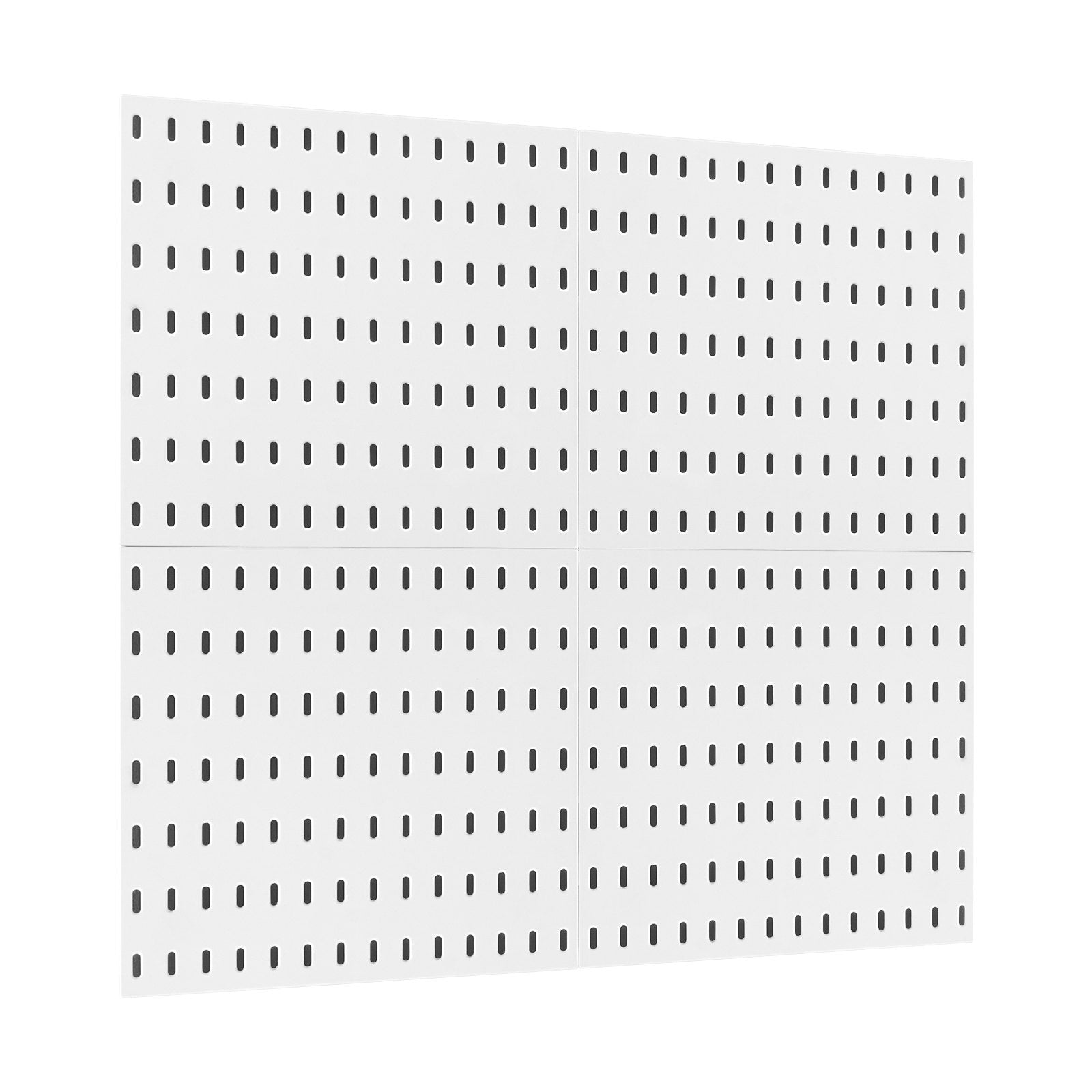 Plastic Pegboard Wall Organizer Kit - 11" x 11" Panels, Versatile Storage for Garage, Kitchen, Office, Craft Room & More, Easy Install, Durable White Design