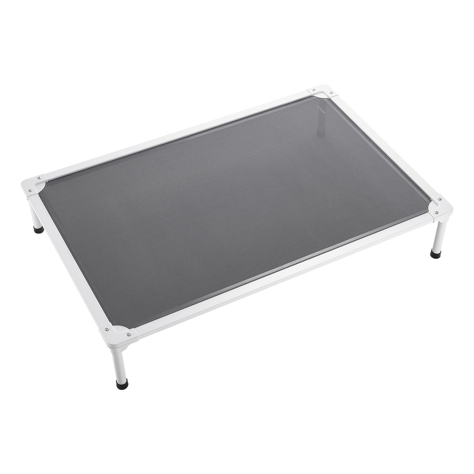 XL Elevated Dog Bed with Heavy-Duty Aluminum Frame, Portable Raised Cot for Large Pets, Breathable Waterproof Mesh, Indoor & Outdoor Cooling Hammock, Grey