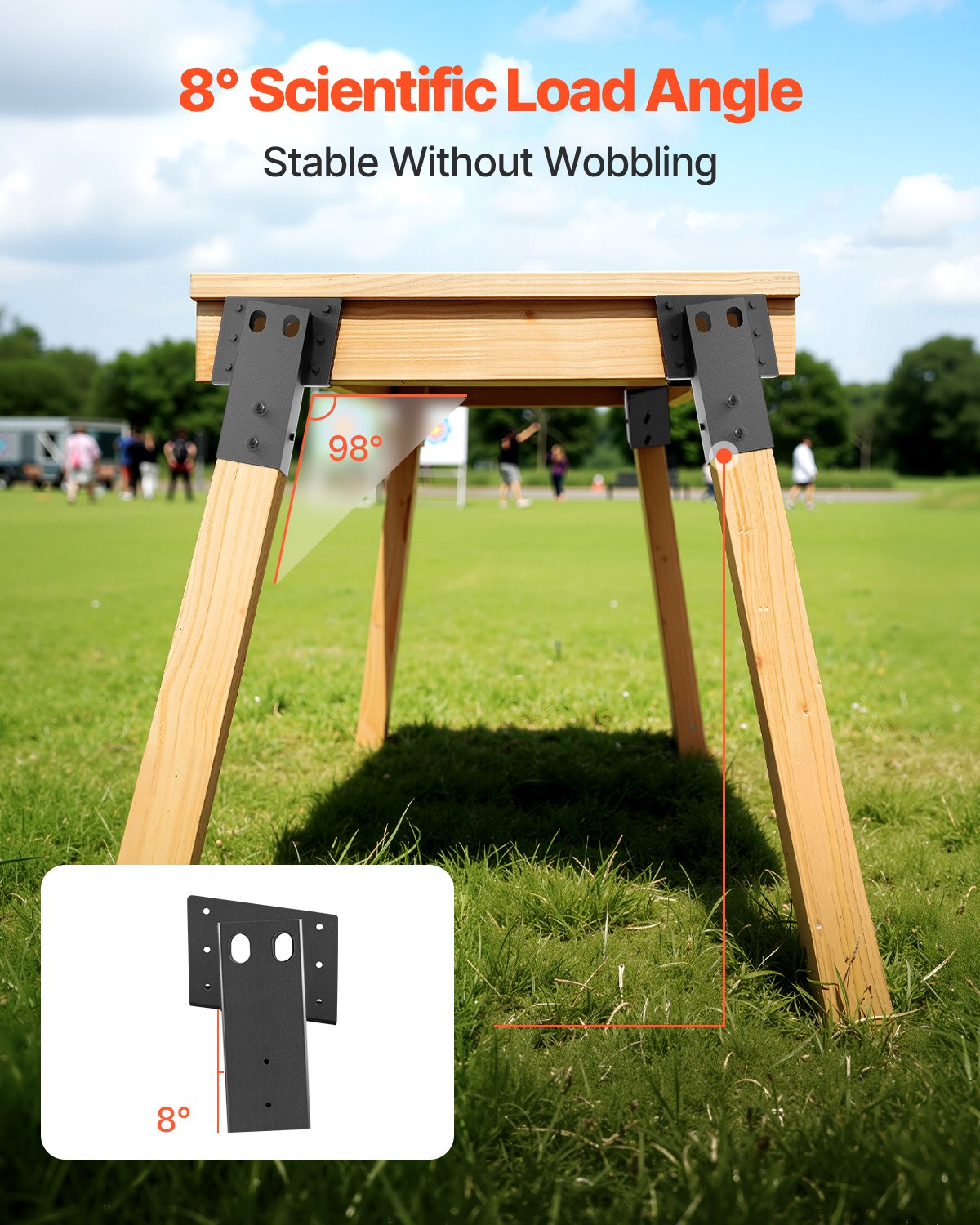 Heavy-Duty Deer Blind & Hunting Stand Brackets - 3.6x3.6 Platform, 2204lbs Capacity, Weather-Resistant Steel, 8 Pcs for Outdoor Shooting Shack