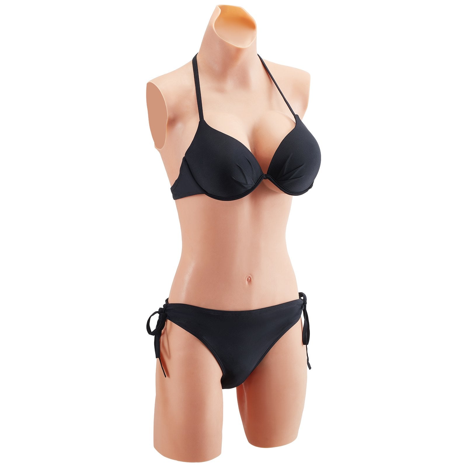 Premium D-Cup Silicone Bodysuit for Crossdressers - Realistic Silk Cotton-Filled Breastplate, Fake Boobs for Transgender, Cosplay, Drag Queen, Nude