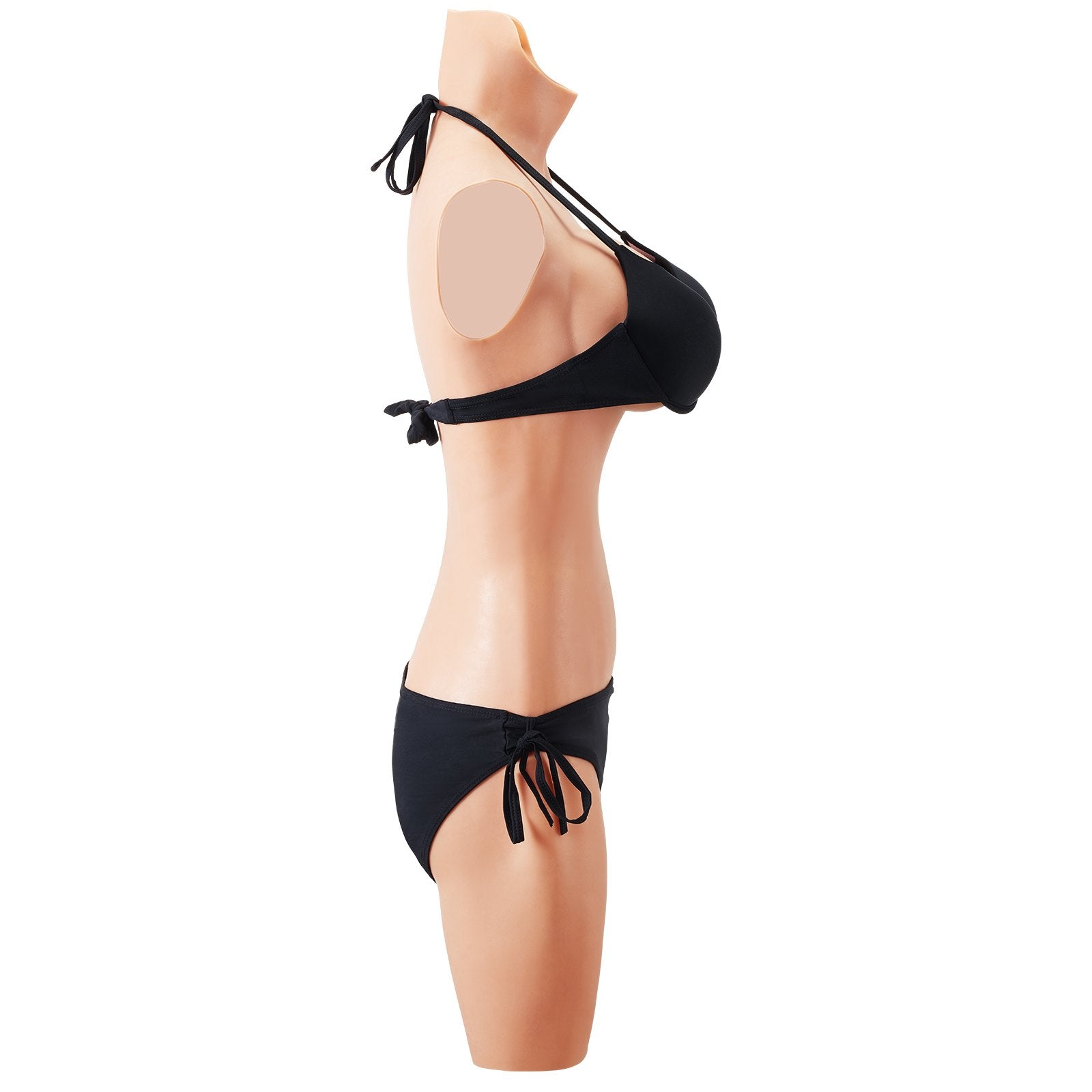 Premium D-Cup Silicone Bodysuit for Crossdressers - Realistic Silk Cotton-Filled Breastplate, Fake Boobs for Transgender, Cosplay, Drag Queen, Nude
