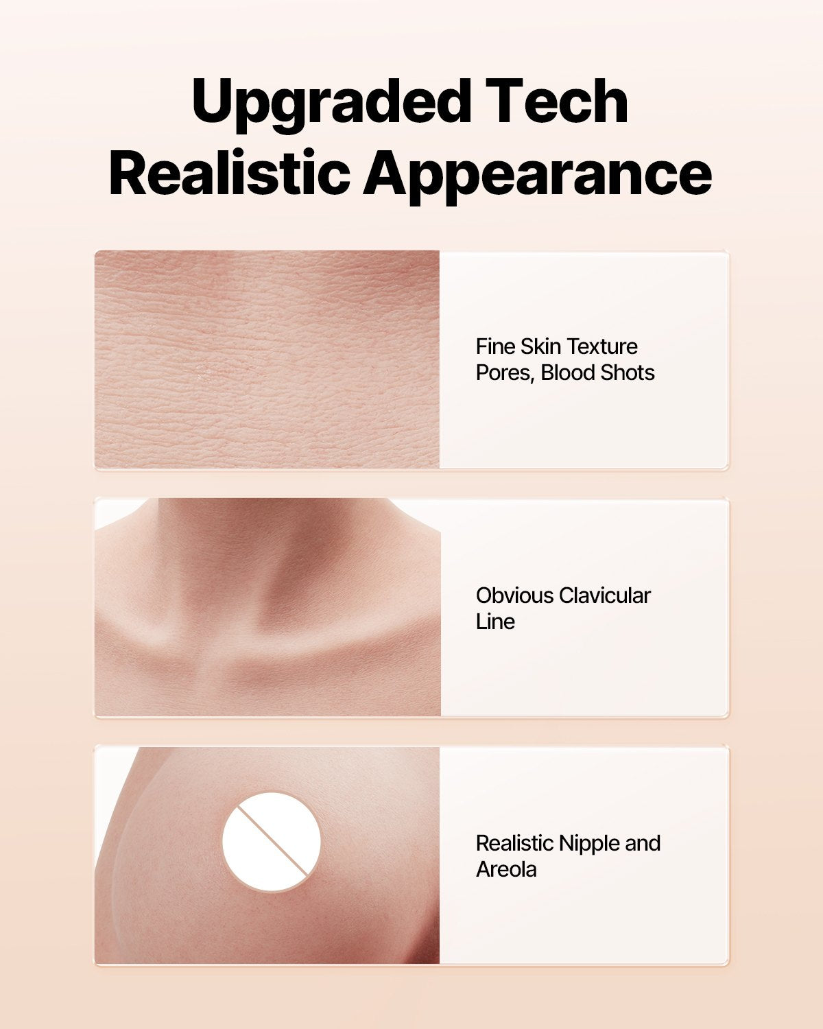 C-Cup Realistic Silicone Breastplate for Crossdressers, Transgender & Drag Queen Cosplay, High Neckline Fake Boobs, Ivory Finish
