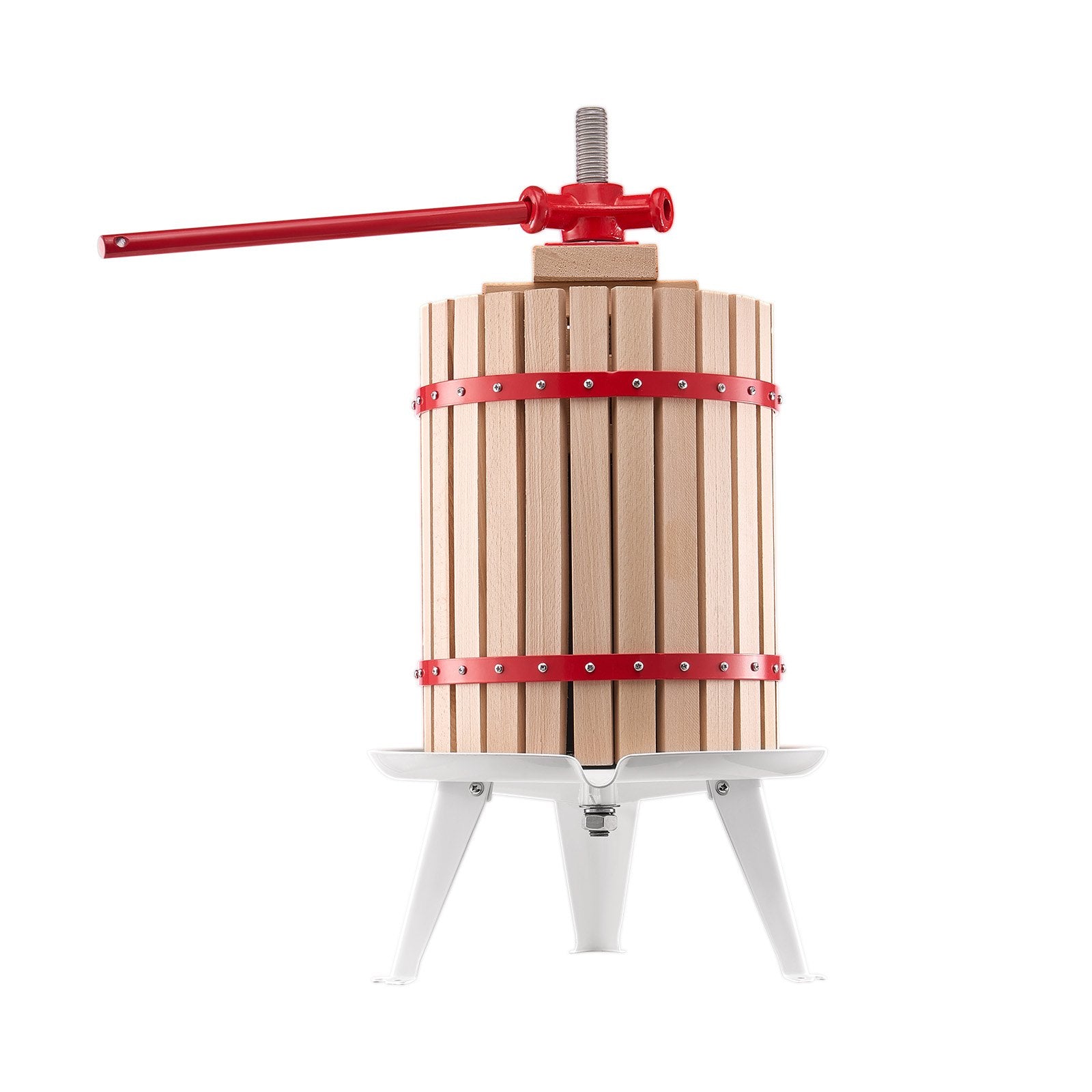 Heavy Duty 4.75 Gal Fruit Wine & Cider Press, Solid Wood Basket, Manual Juice Maker for Apple, Grape, Honey, Olive Oil & More