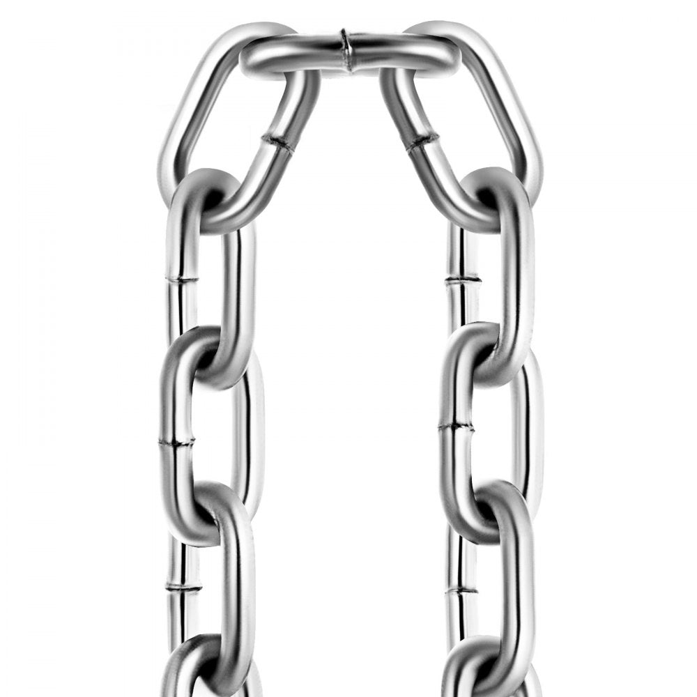 VEVOR Grade 30 Chain 1/4 Inch by 100Ft Length Grade 30 Proof Coil Chain Zinc Plated Grade 30 Chain for Towing Logging Agriculture and Guard Rails