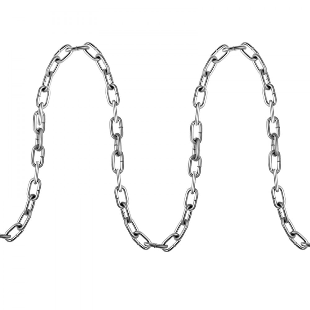 VEVOR Grade 30 Chain 1/4 Inch by 100Ft Length Grade 30 Proof Coil Chain Zinc Plated Grade 30 Chain for Towing Logging Agriculture and Guard Rails