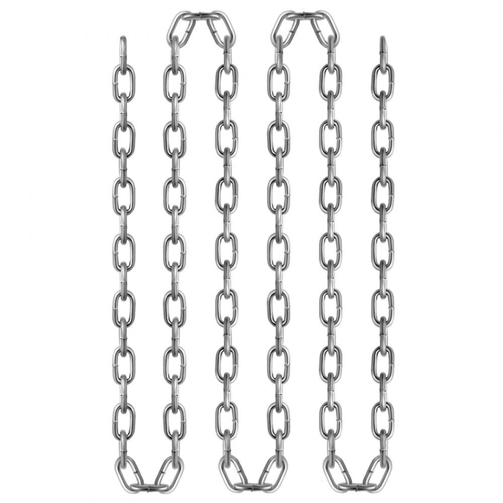 VEVOR Grade 30 Chain 1/4 Inch by 100Ft Length Grade 30 Proof Coil Chain Zinc Plated Grade 30 Chain for Towing Logging Agriculture and Guard Rails
