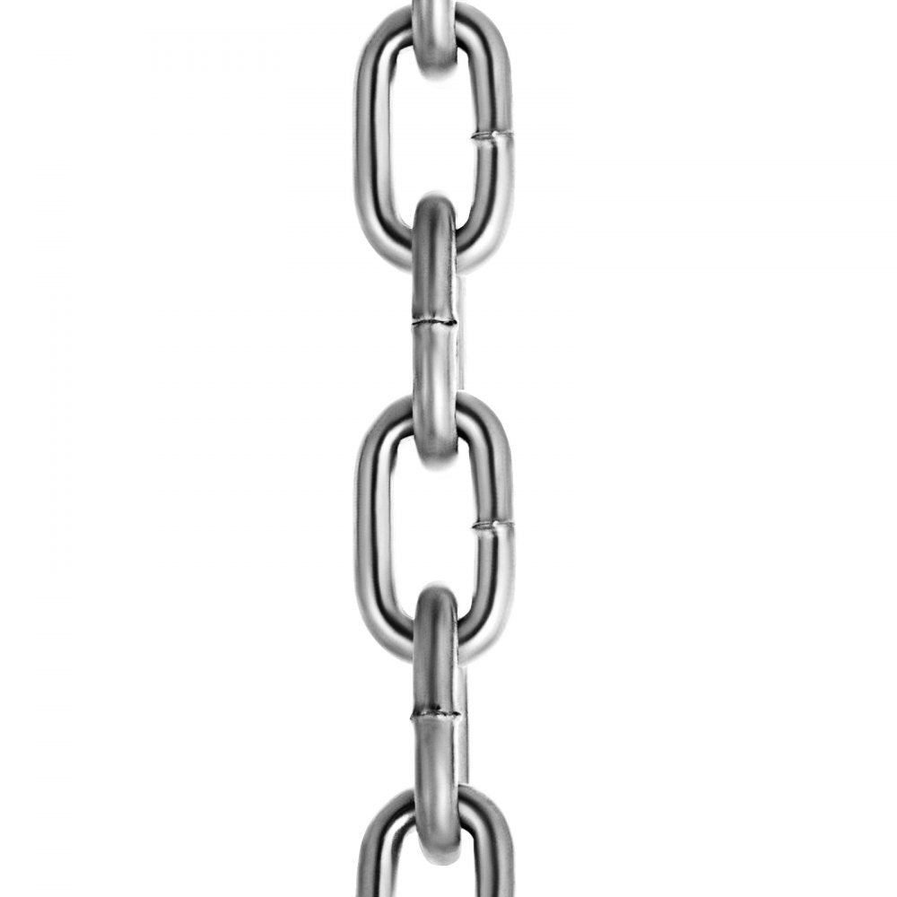 VEVOR Grade 30 Chain 1/4 Inch by 100Ft Length Grade 30 Proof Coil Chain Zinc Plated Grade 30 Chain for Towing Logging Agriculture and Guard Rails