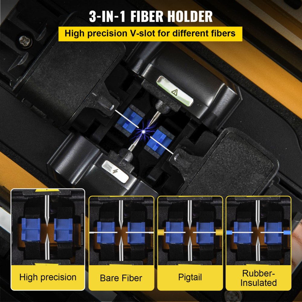 Advanced Automatic Fiber Optic Fusion Splicer Kit with Ribbon Splicing Capability