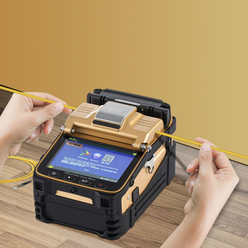 Advanced Automatic Fiber Optic Fusion Splicer Kit with Ribbon Splicing Capability