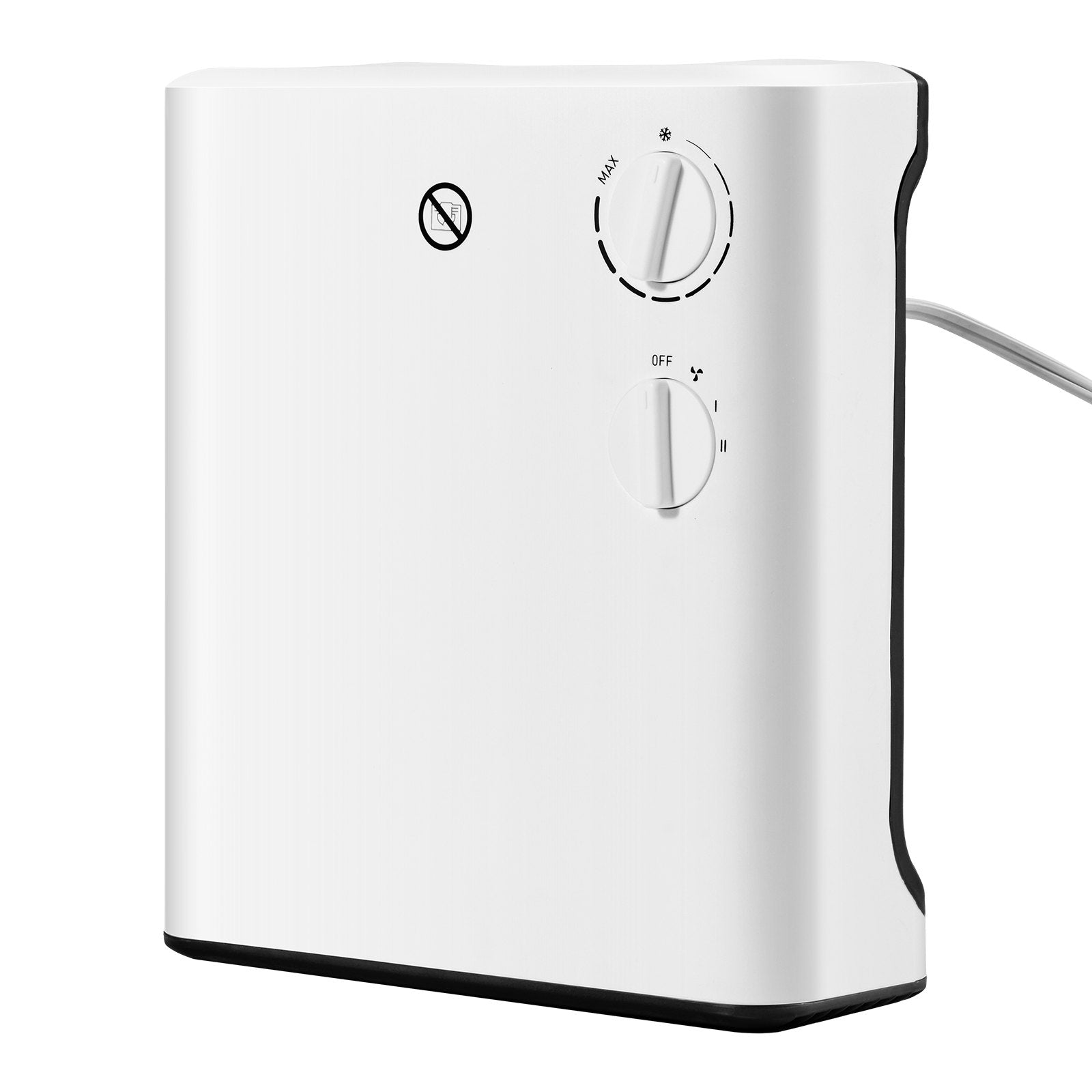 Compact 1500W Smart Wall-Mounted Electric Heater, Adjustable Knob, 3 Modes, Anti-Tip, Overheat Safe for Home, Office, Bathroom