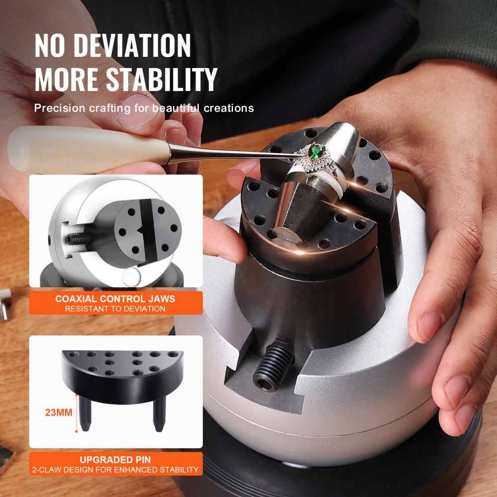 VEVOR Ball Vise Engraving Setting Tool 5 inch Professional Ball Vise 34 PCS Attachment Jewelry Engraving Block Tools Standard Block