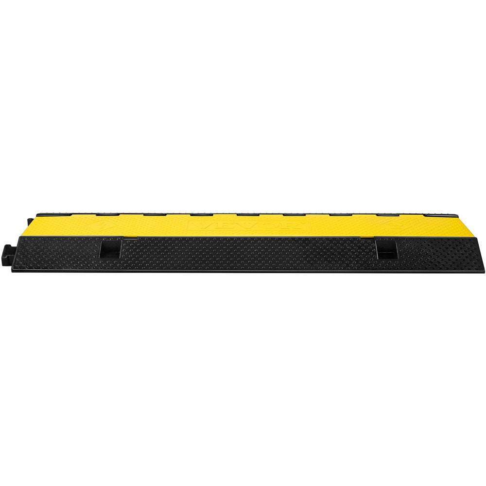 Heavy Duty Rubber Cable Protector Ramp with Three 1.2"x1.2" Channels for Driveways and Speed Bumps