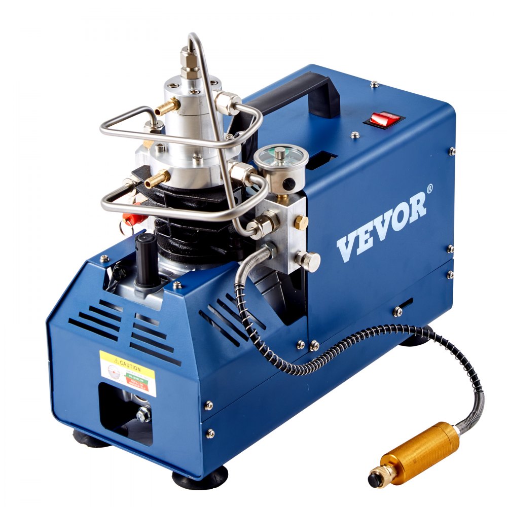 VEVOR High Pressure Compressor, 4500PSI/30MPA/300BAR High Pressure Air Compressor, 1800W 110V Manual Stop Compressor
