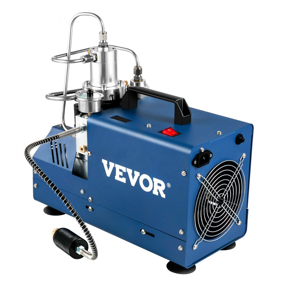 VEVOR High Pressure Compressor, 4500PSI/30MPA/300BAR High Pressure Air Compressor, 1800W 110V Automatic Stop PCP Air Compressor