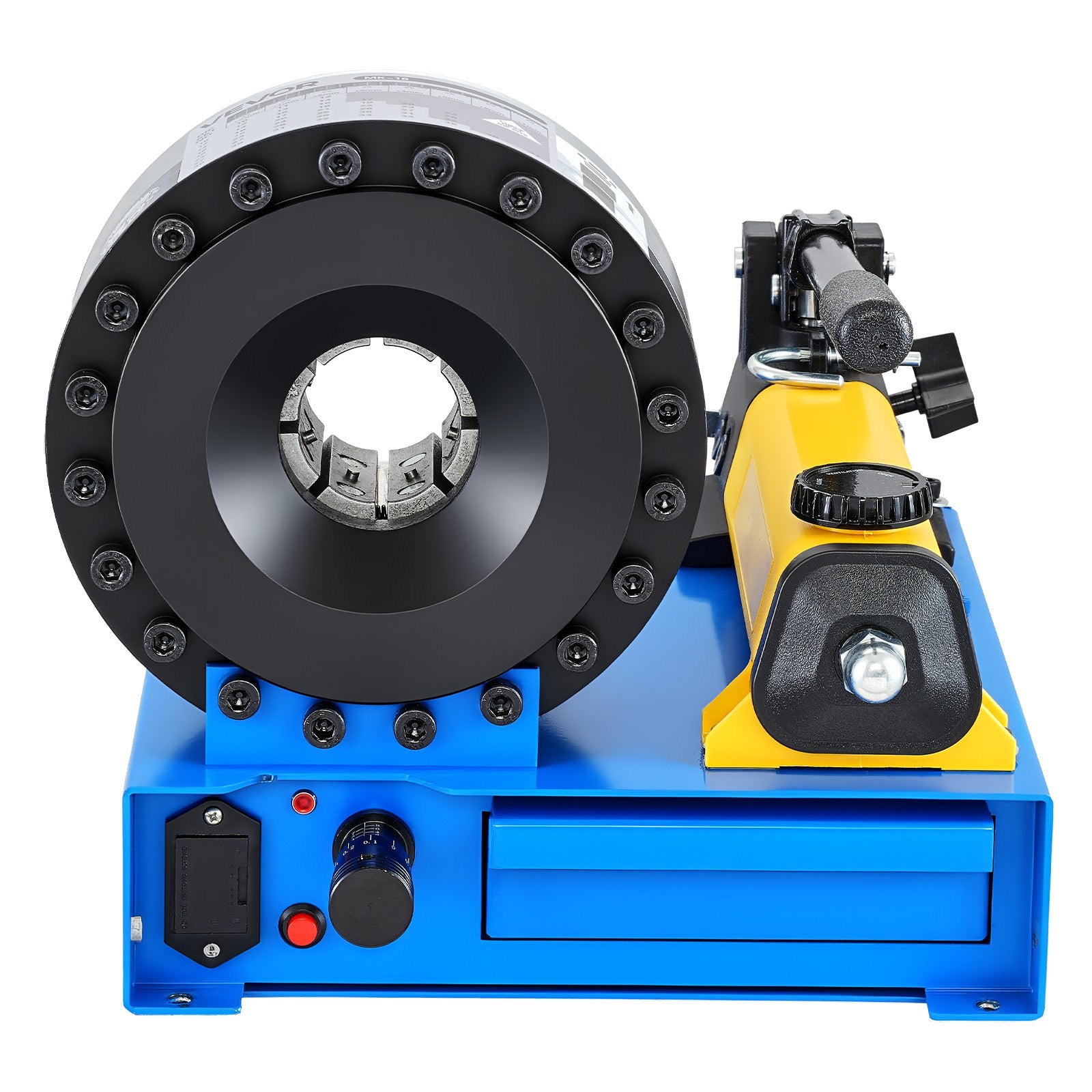 Manual High Pressure Hydraulic Hose Crimper with 8 Dies, 0.24"-1.1" Crimping Range for Oil, Gas, Water, Auto AC Hoses & Cable Joints