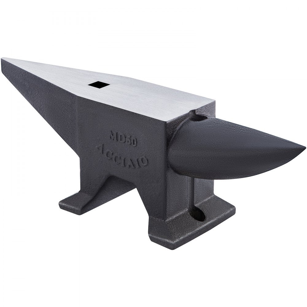 Heavy-Duty 132 Lbs Cast Iron Anvil with Single Horn and Sturdy Base for Metalworking and Blacksmithing Tasks