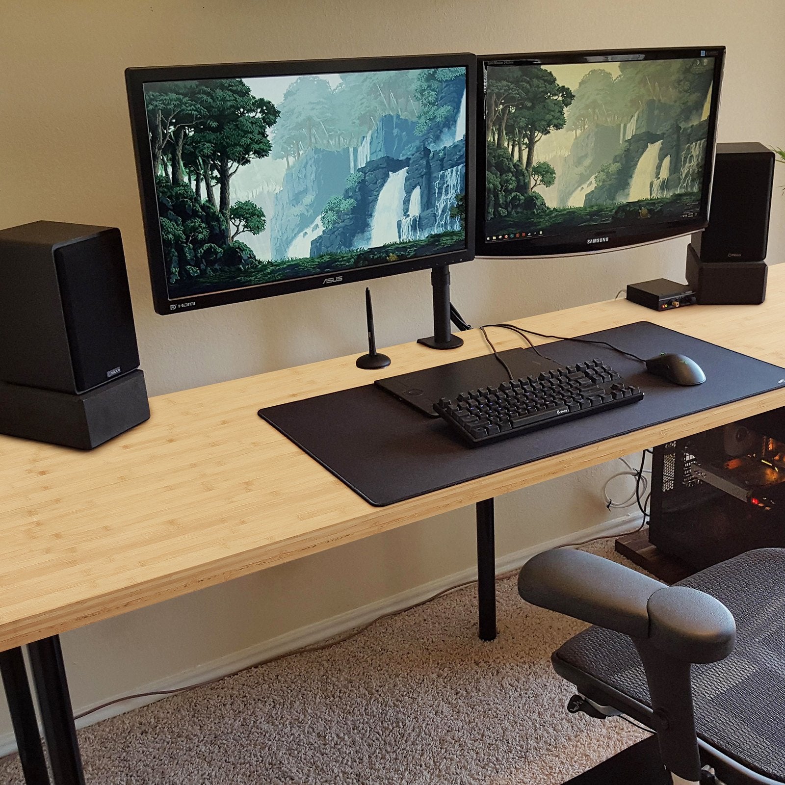Universal Bamboo Desktop for Electric Standing Desk – 70.9" x 29", 330 lbs Capacity, Water-Resistant, Natural Finish for Home & Office