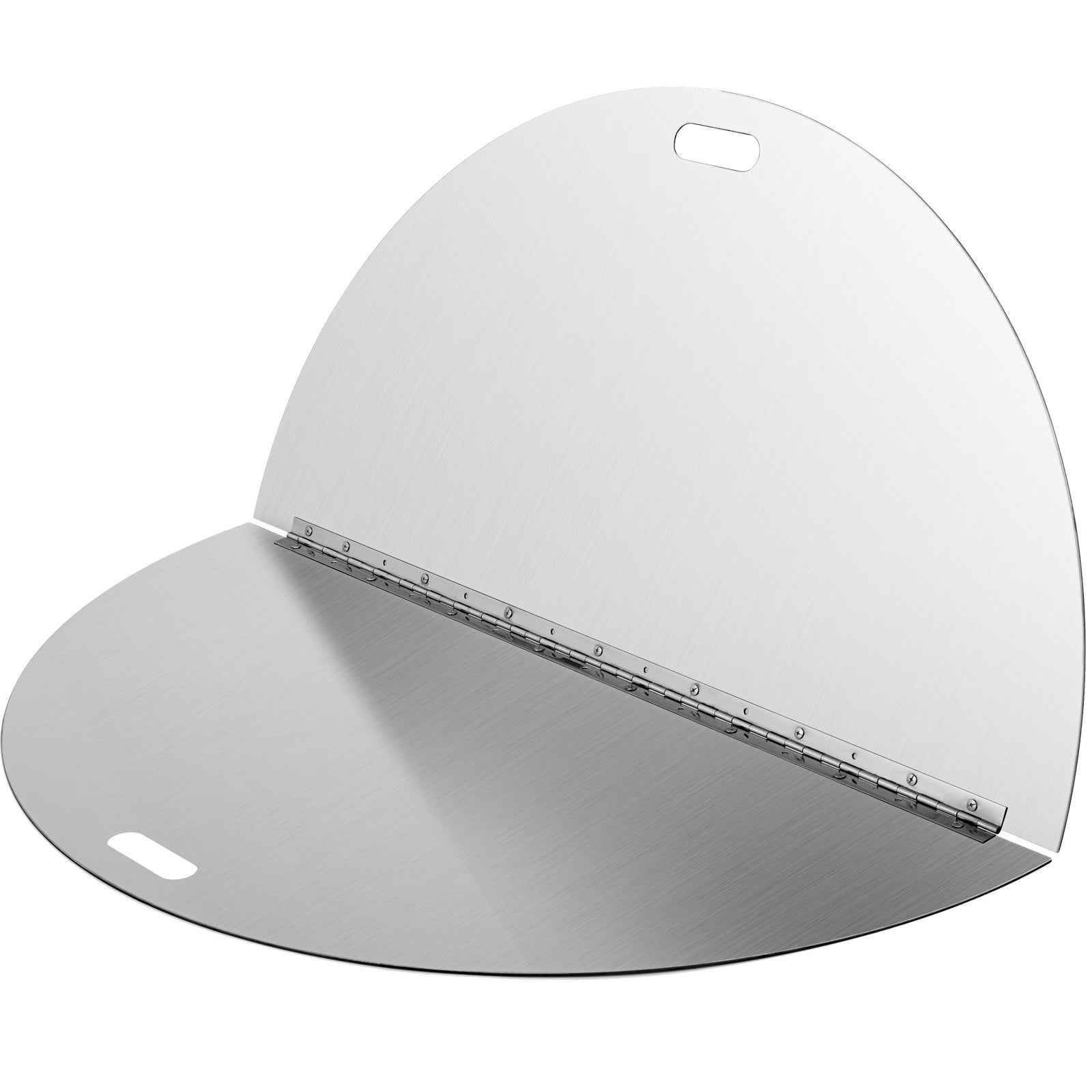 40 Inch Round Fire Pit Lid - Foldable 430 Stainless Steel Snuff Cover with Spark Screen, Durable 3mm Thickness, Convenient Handle