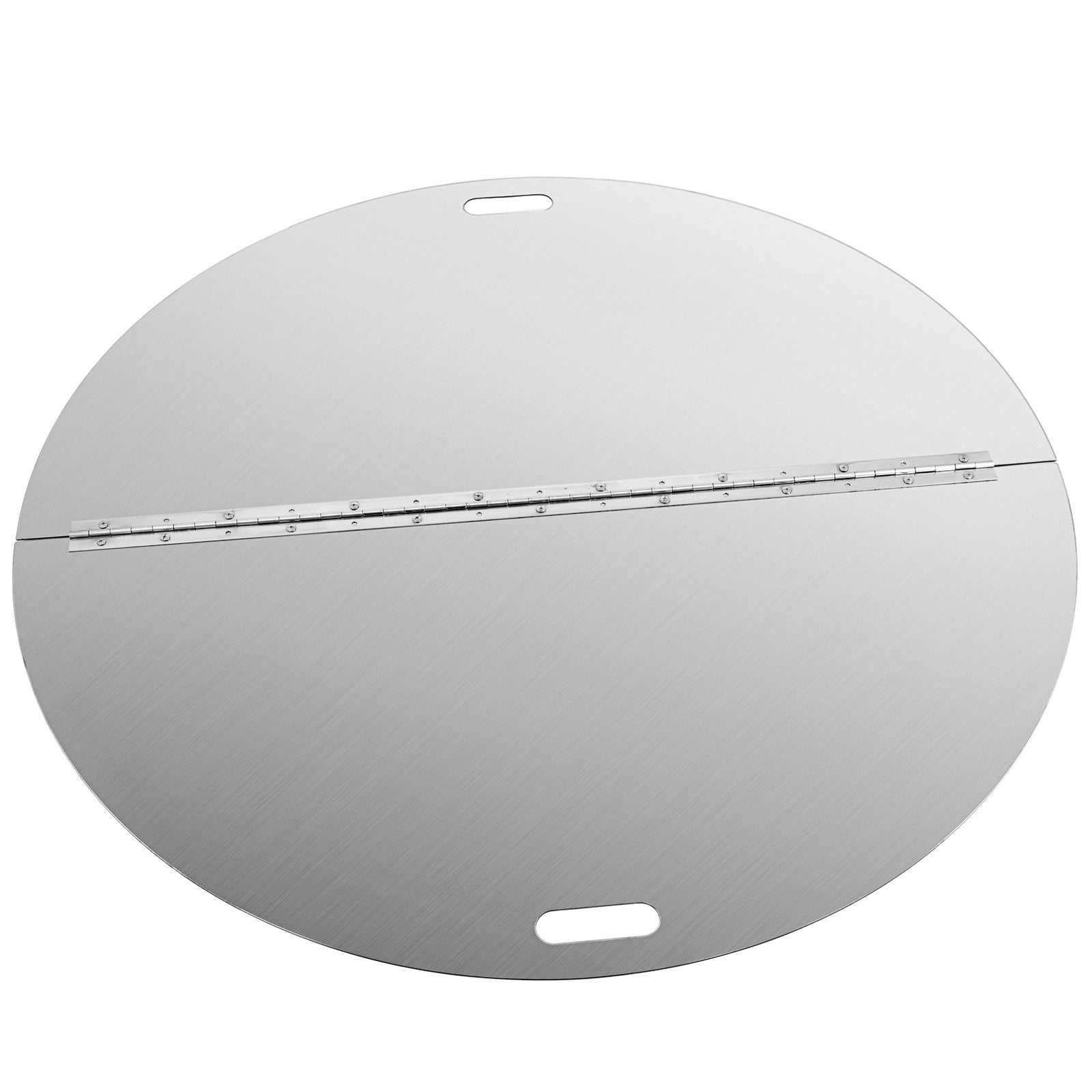 40 Inch Round Fire Pit Lid - Foldable 430 Stainless Steel Snuff Cover with Spark Screen, Durable 3mm Thickness, Convenient Handle