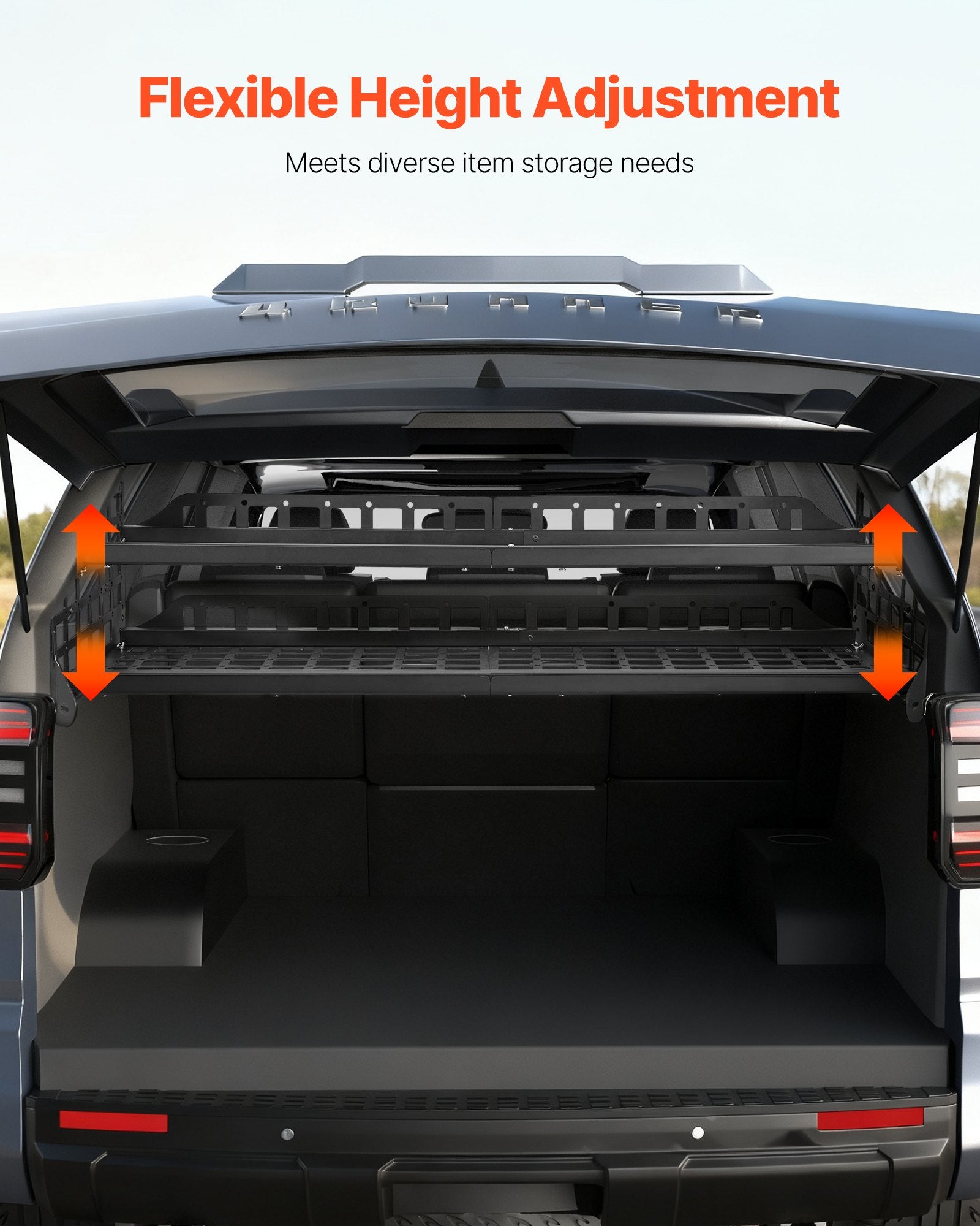 Robust Aluminum Alloy Rear Trunk Cargo Rack for 2010-2024 Toyota 4Runner - 220 lbs Load Capacity, Adjustable Storage Organizer for Camping Gear