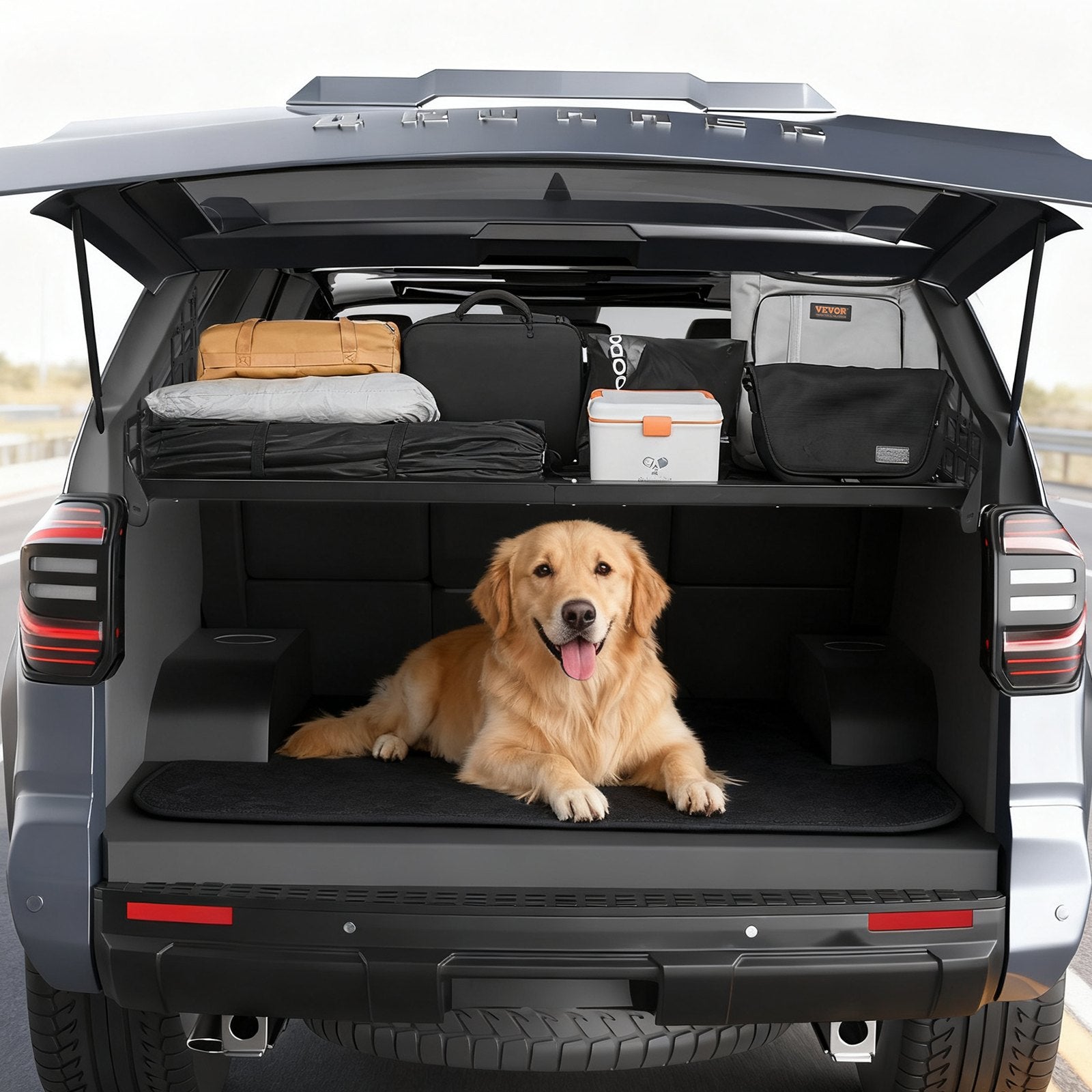 Robust Aluminum Alloy Rear Trunk Cargo Rack for 2010-2024 Toyota 4Runner - 220 lbs Load Capacity, Adjustable Storage Organizer for Camping Gear
