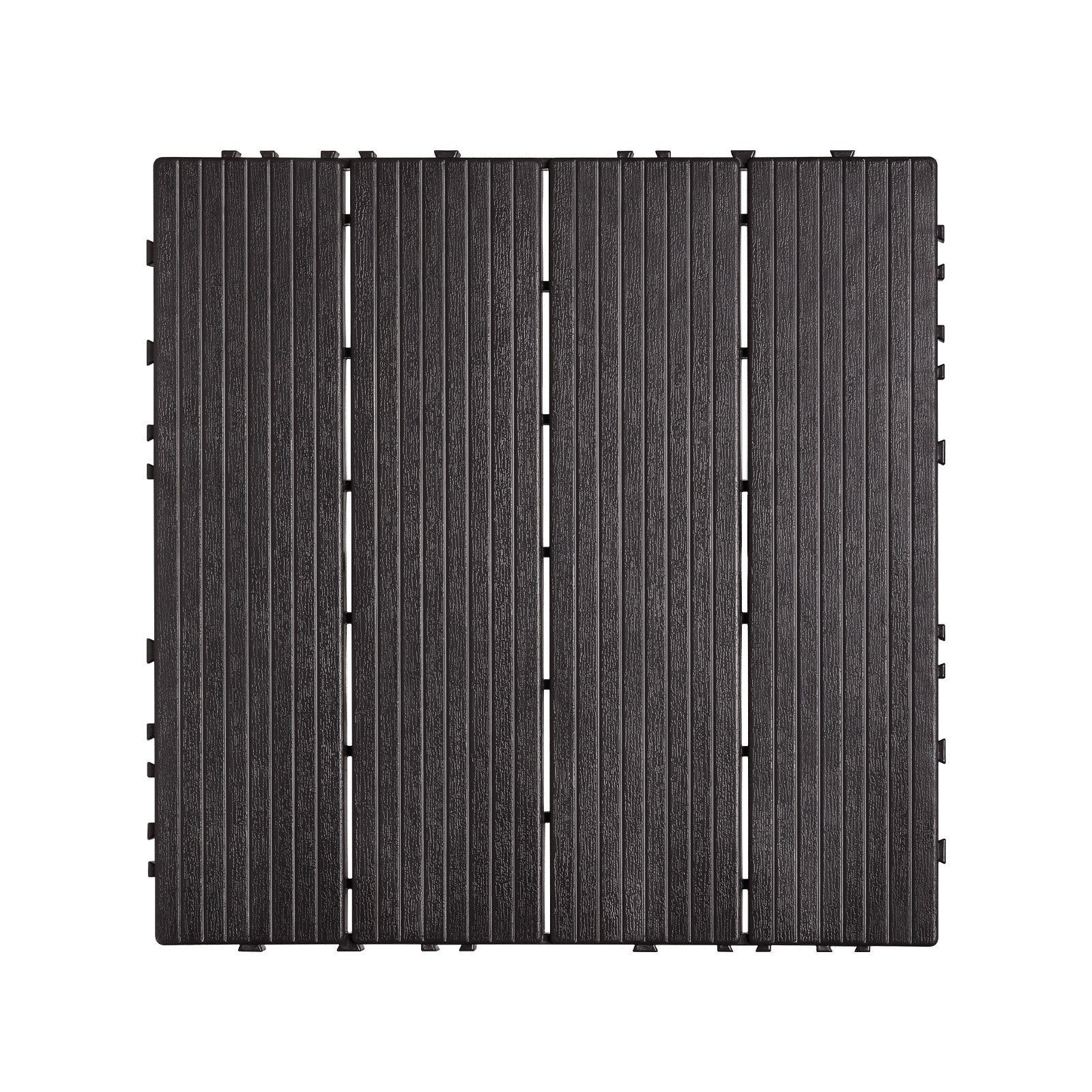 Durable Dark Brown Interlocking Deck Tiles, 36 Pack - Waterproof Outdoor Flooring for Patio, Porch, Balcony, Poolside, and Backyard - Easy DIY Installation, All-Weather Use, High Load Capacity, 36 sq. ft Coverage