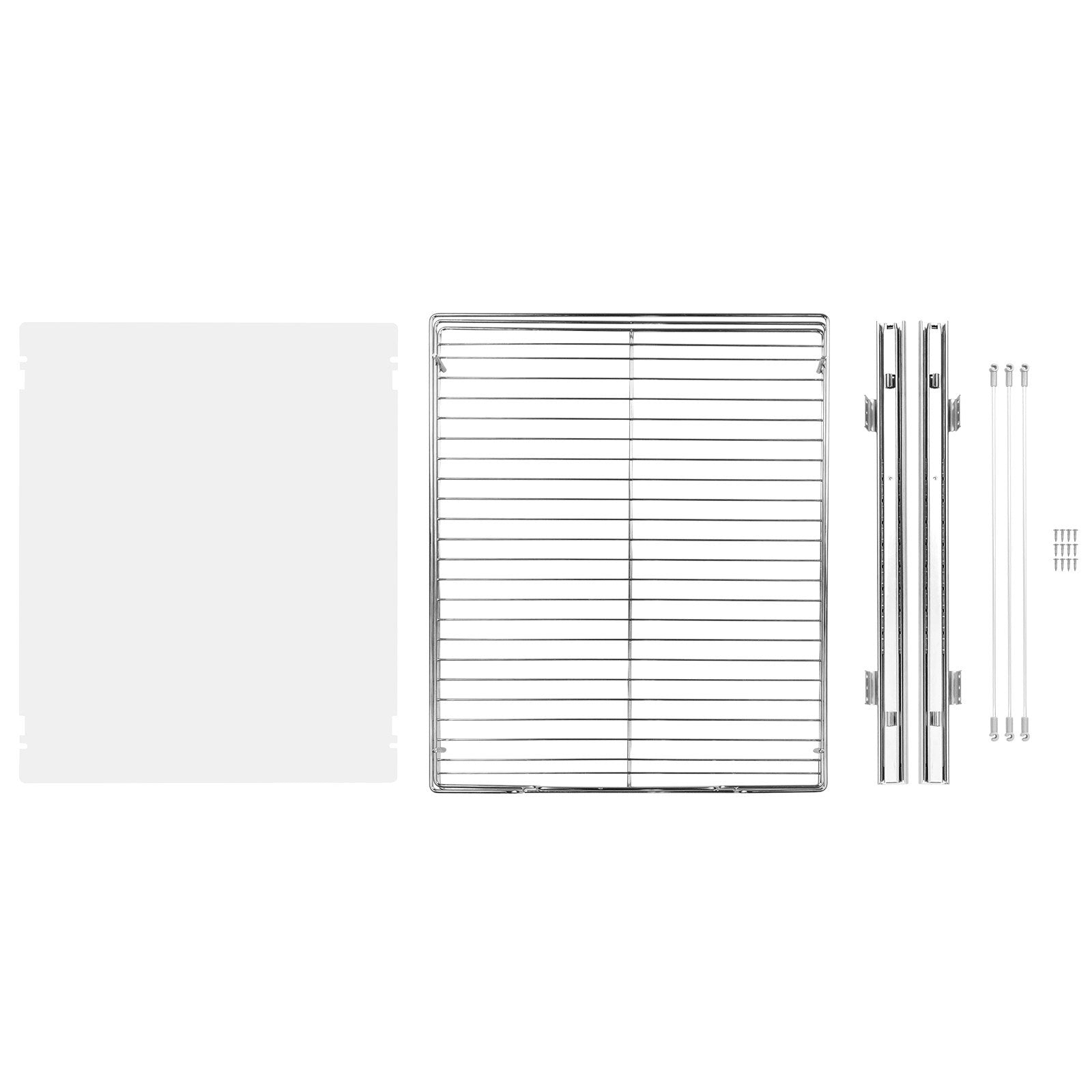 15.5"Wx21"D Pull Out Cabinet Organizer with Heavy Duty Steel Slide Out Pantry Shelves, Sliding Chrome-Plated Drawer Storage for Under Sink Use