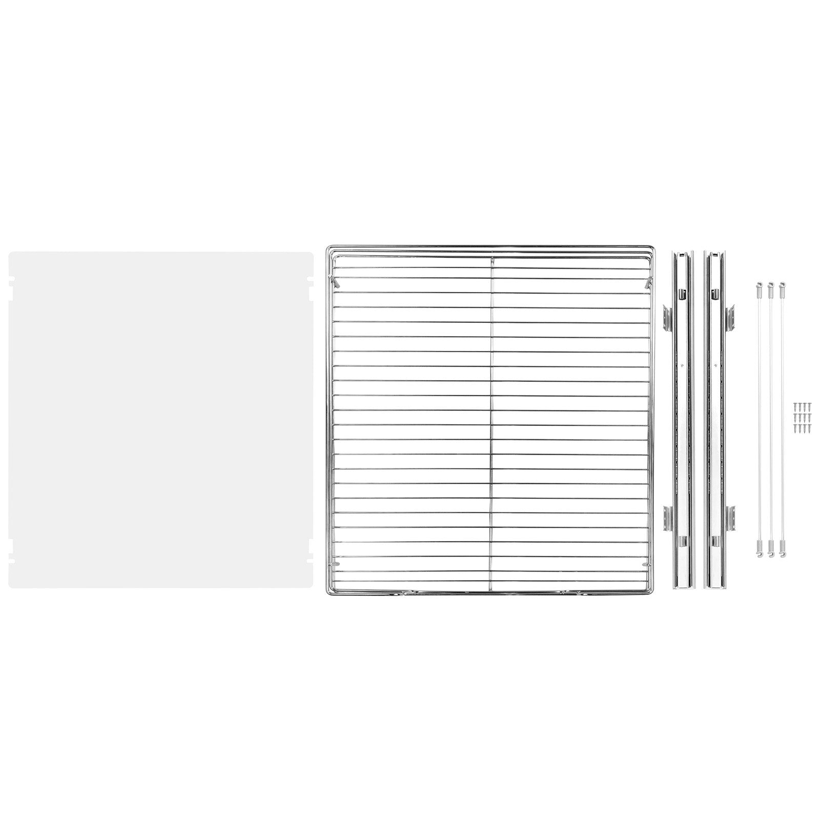 21.5"x21"D Slide-Out Cabinet Organizer, Heavy Duty Chrome-Plated Steel Pull-Out Pantry Shelves for Under Sink Storage, 28.6 lbs Capacity
