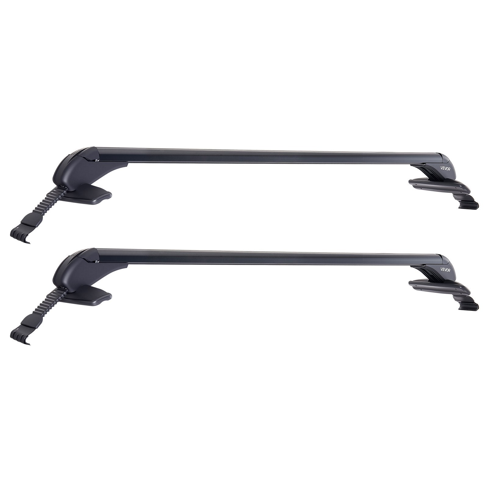 Universal Heavy Duty Aluminum Roof Rack Cross Bars for Naked Roofs - 165 LBS Capacity, Lockable, Fits Luggage, Canoe, and More