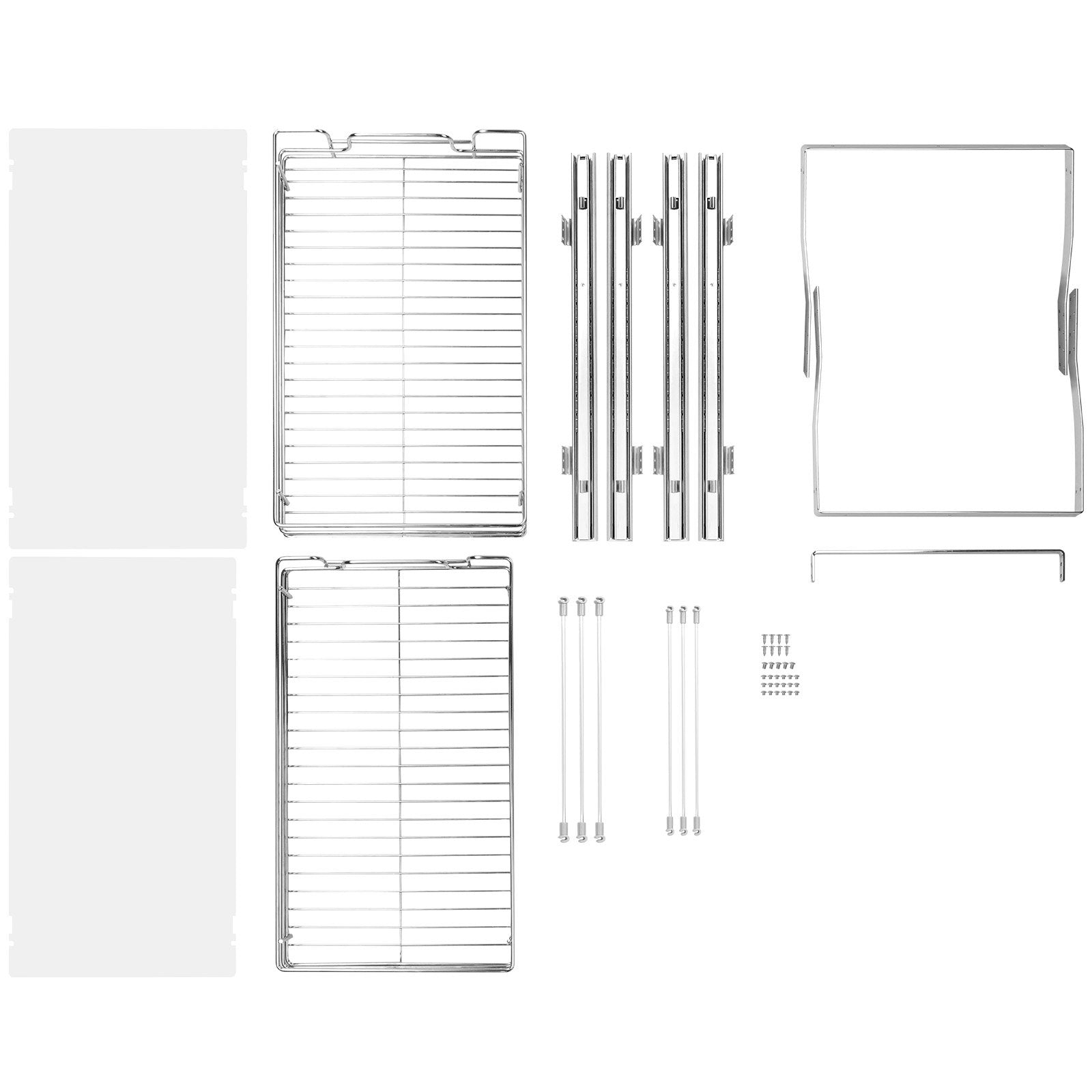 2 Tier Slide Out Cabinet Organizer, Heavy Duty Pull Out Pantry Shelves, Steel Roll Out Drawers, Easy Install Sliding Storage Solution for Kitchen Cabinets