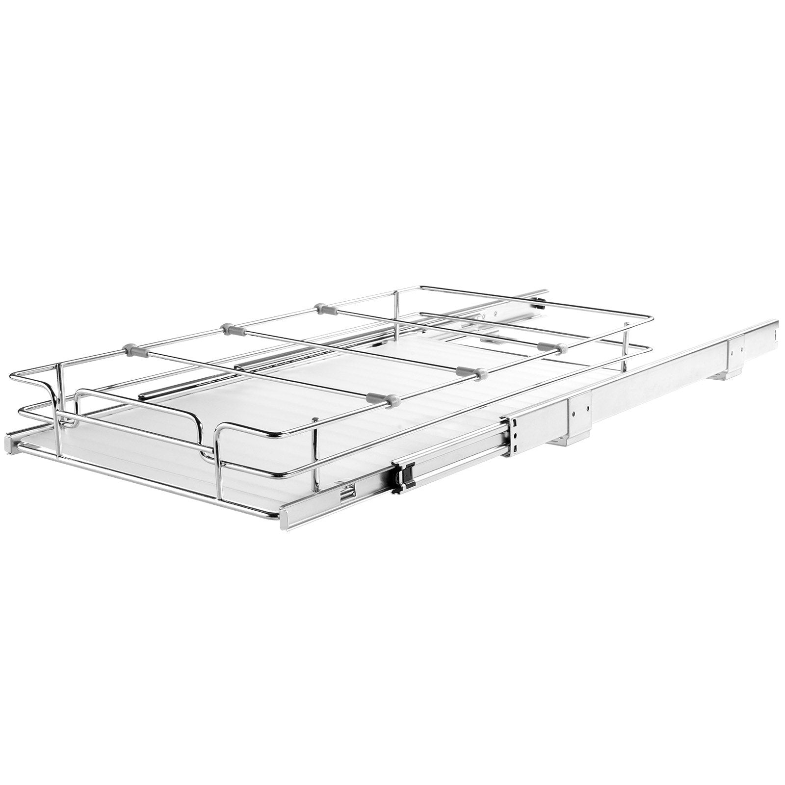 12.5" Wide Pull Out Cabinet Organizer with Heavy Duty Slide Out Pantry Shelves, Steel Roll Out Drawers for Under Sink Storage, Easy Install & Anti-Slip Design