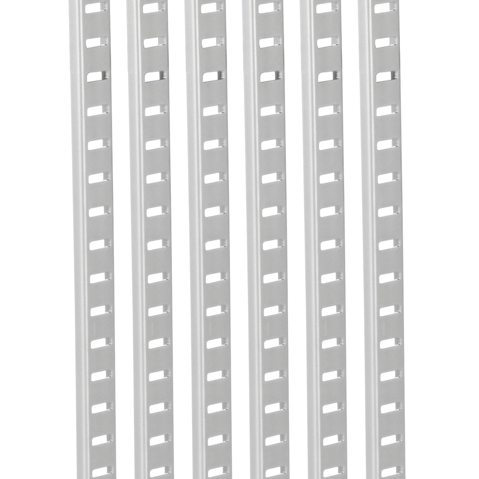 Adjustable 72.7-Inch Shelf Pilaster 20-Pack for Wall Shelving & Closet Organization, Steel Mortise Mount with 140 Screws, Modern Silver Finish