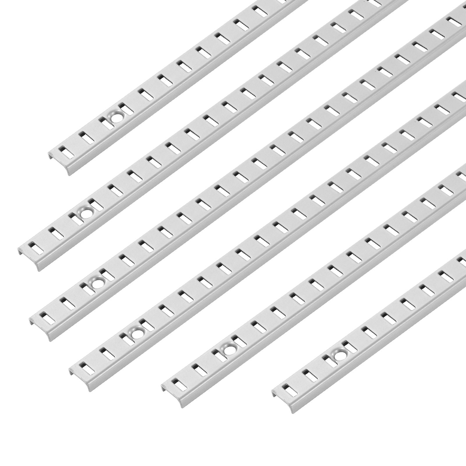 Adjustable 72.7-Inch Shelf Pilaster 20-Pack for Wall Shelving & Closet Organization, Steel Mortise Mount with 140 Screws, Modern Silver Finish
