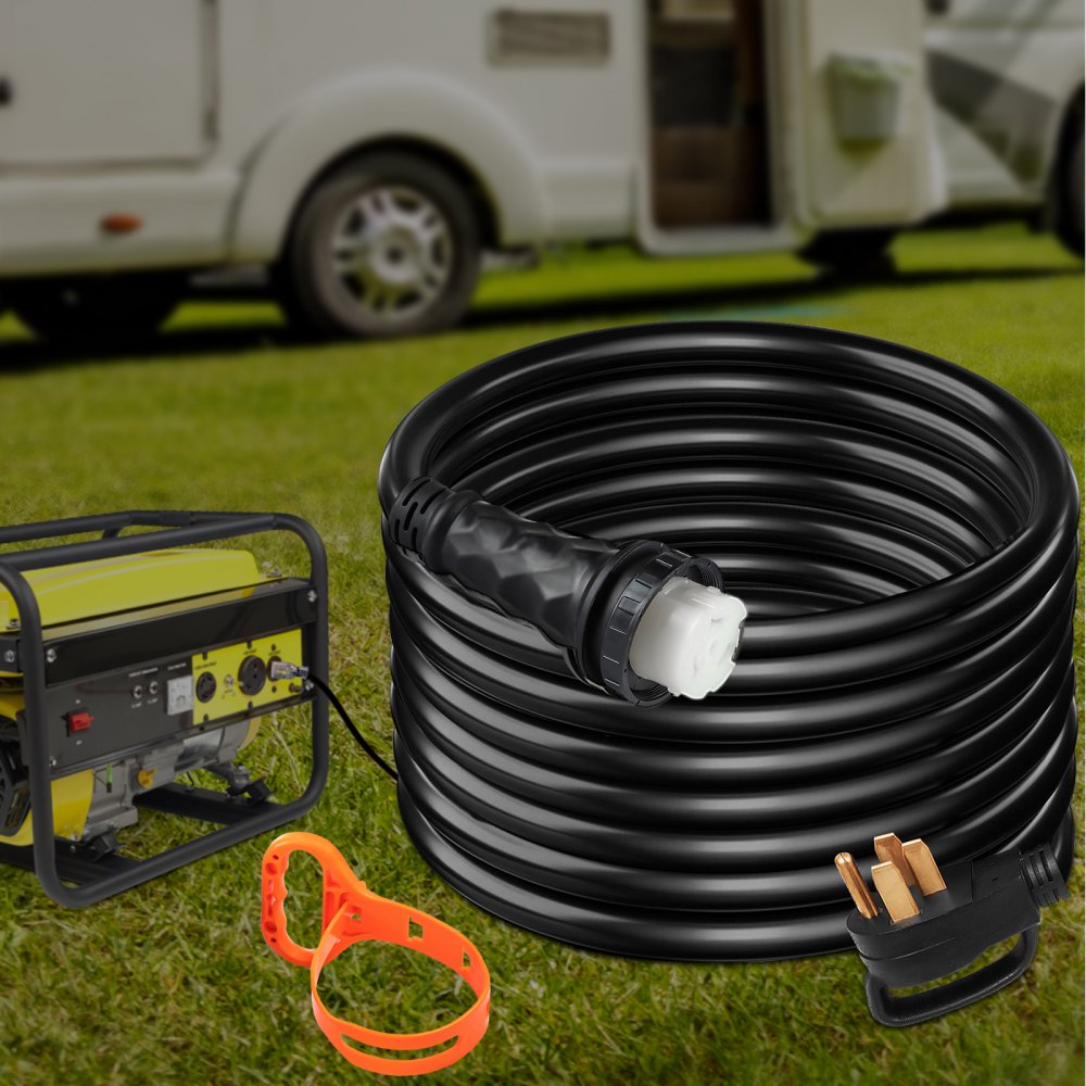 VEVOR RV Power Cord 50 ft 50 amp RV Extension Cord 14-50P to SS2-50R Rain Proof