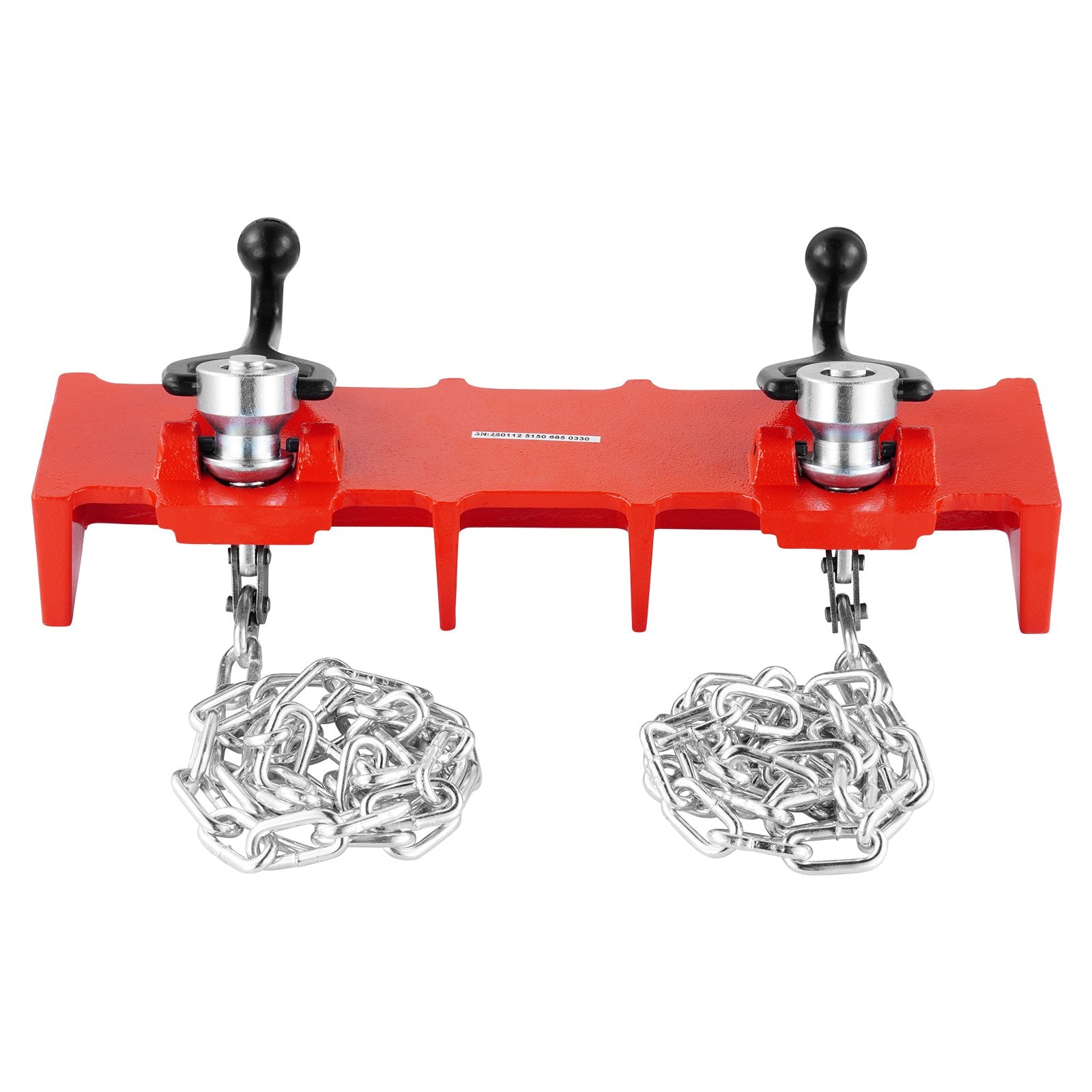 Heavy-Duty Cast Iron Pipe Welding Vise, 1/2 to 8-Inch Clamp with Dual Chains & Crank Handles for Secure and Versatile Pipe Clamping